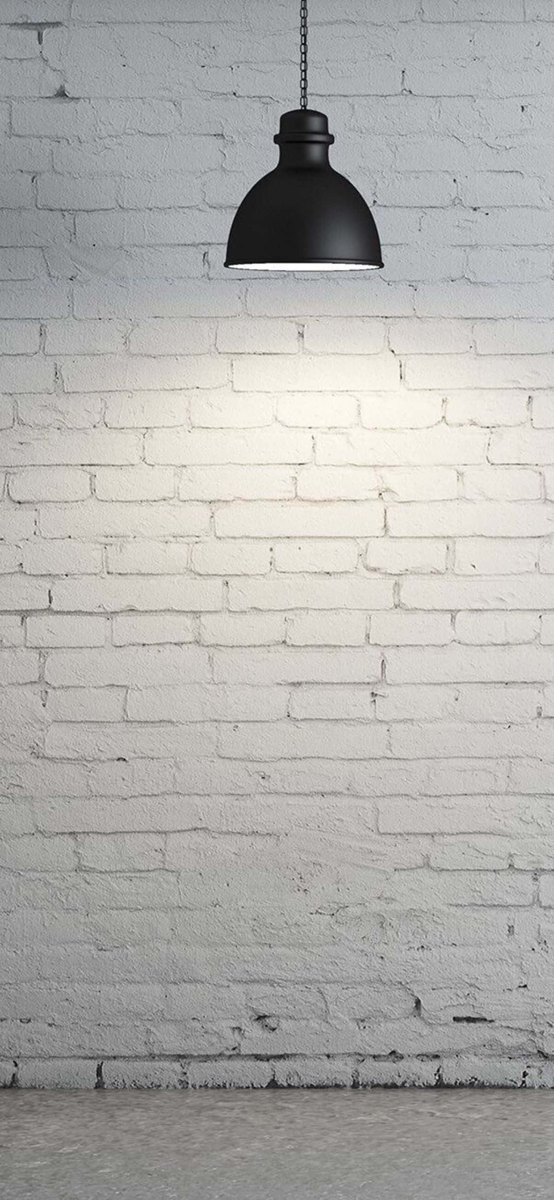 Fundal iPhone X Minimalist cu Perete de Cărămidă Albă Fundal