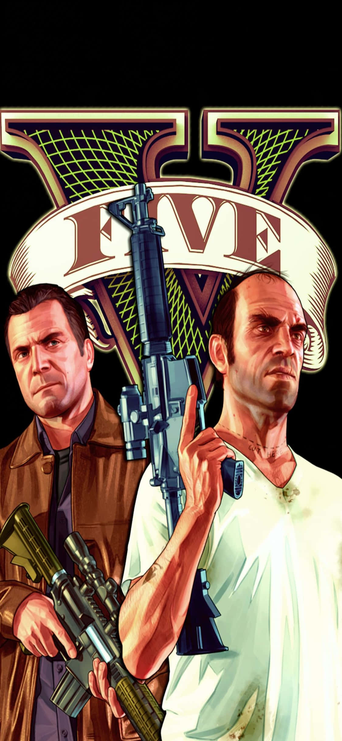 iPhone X Grand Theft Auto V Fundal Michael și Trevor Fundal