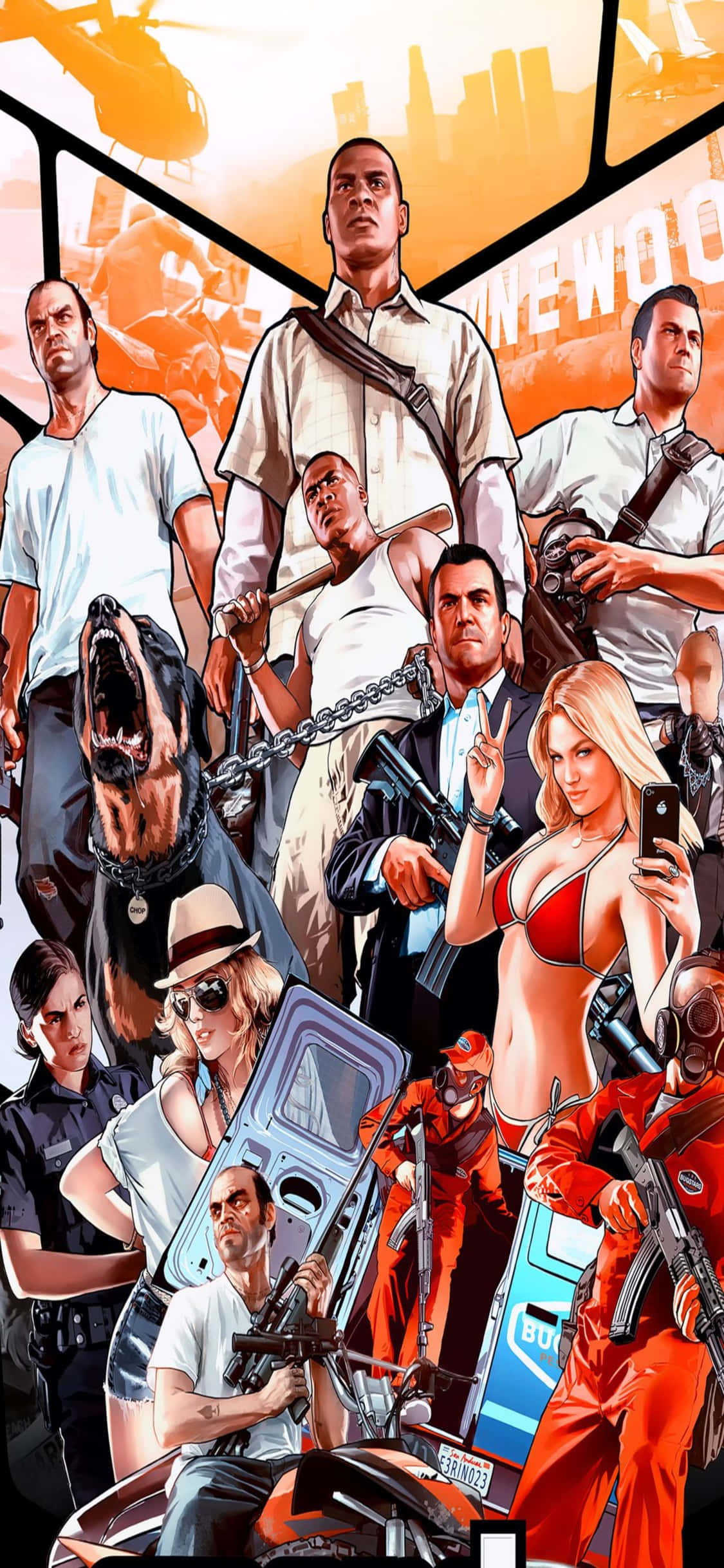 iPhone X Grand Theft Auto V Fundal & Personajul Fundal