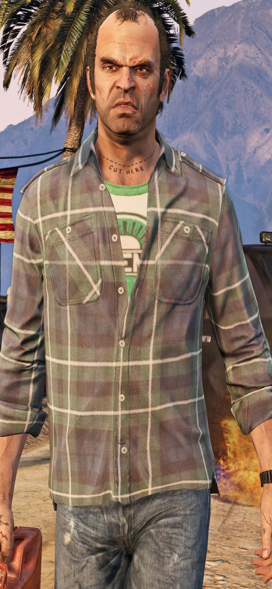 iPhone X Grand Theft Auto V Fundal Trevor în Polo Fundal