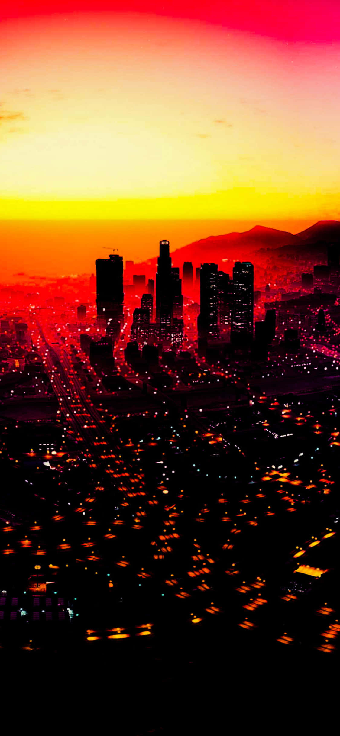 iPhone X Grand Theft Auto V Fundal Apus Roșu Fundal