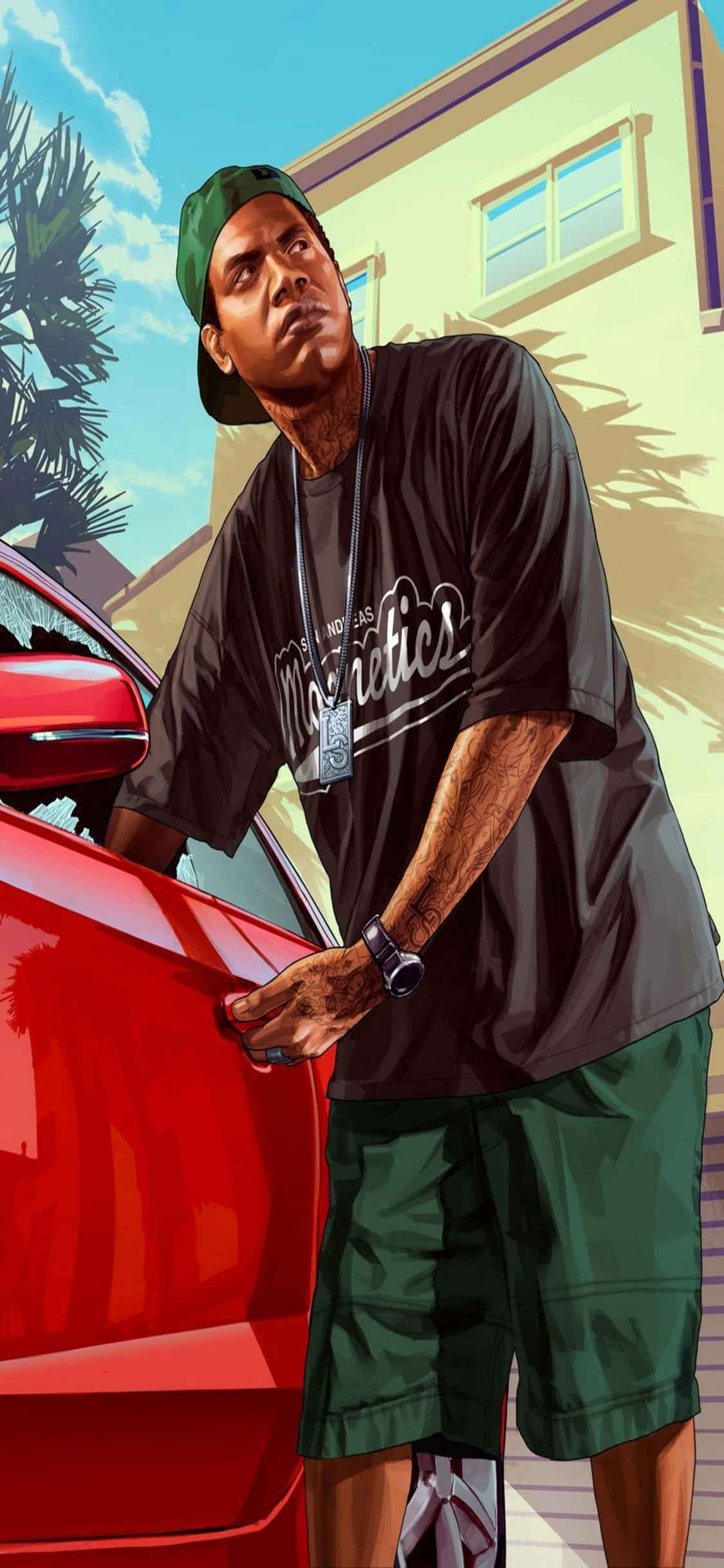 iPhone X Grand Theft Auto V Fundal și Lamar Davis Fundal