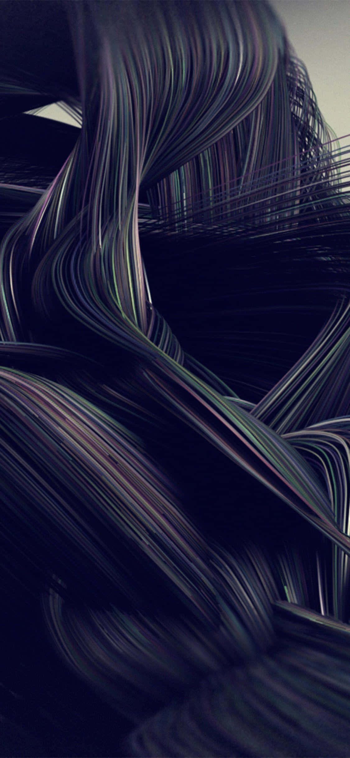 iPhone X Împletituri Abstracte de Linii Întunecate Fundal