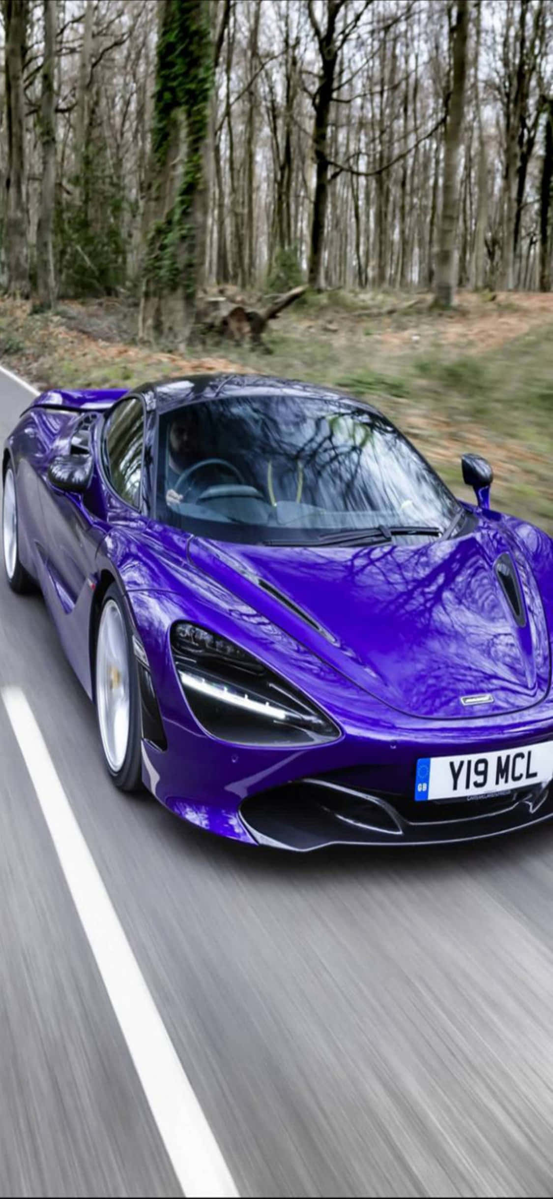iPhone X McLaren 720s Lantana Purple Background Fundal