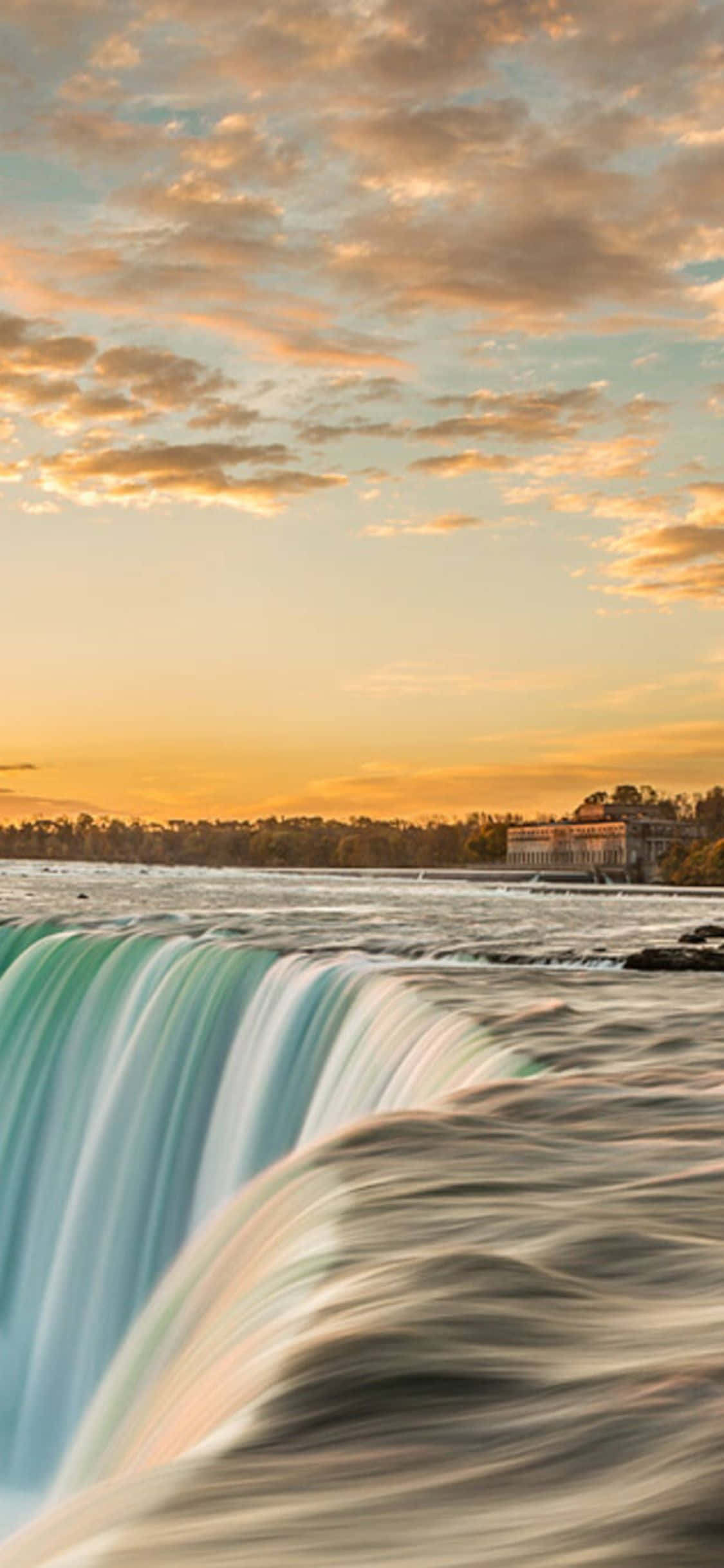 iPhone X Niagara Falls La Apus Fundal