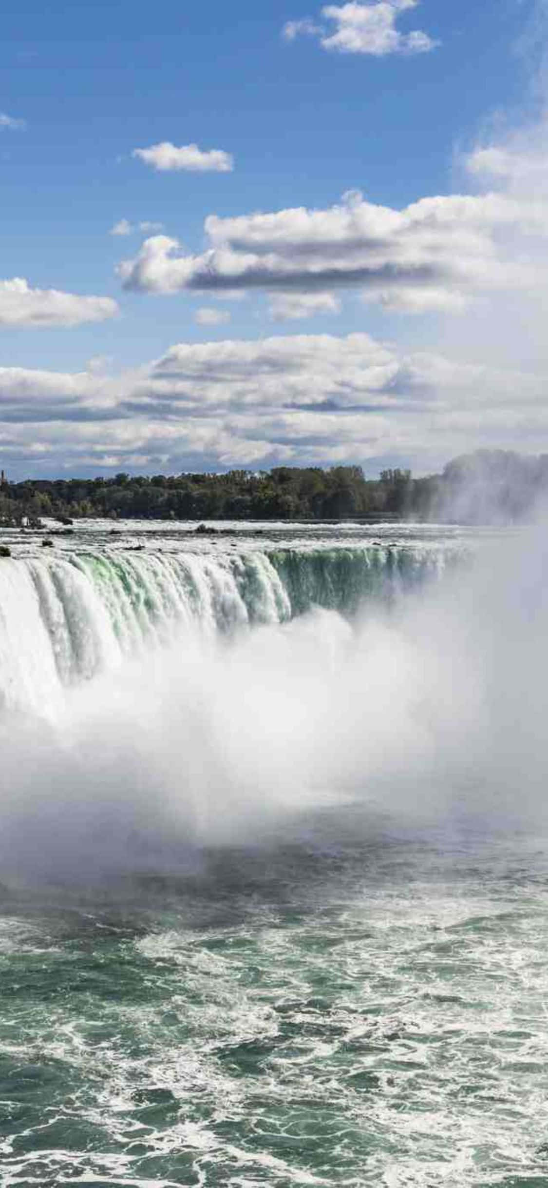 iPhone X Niagara Falls Mist Background Fundal