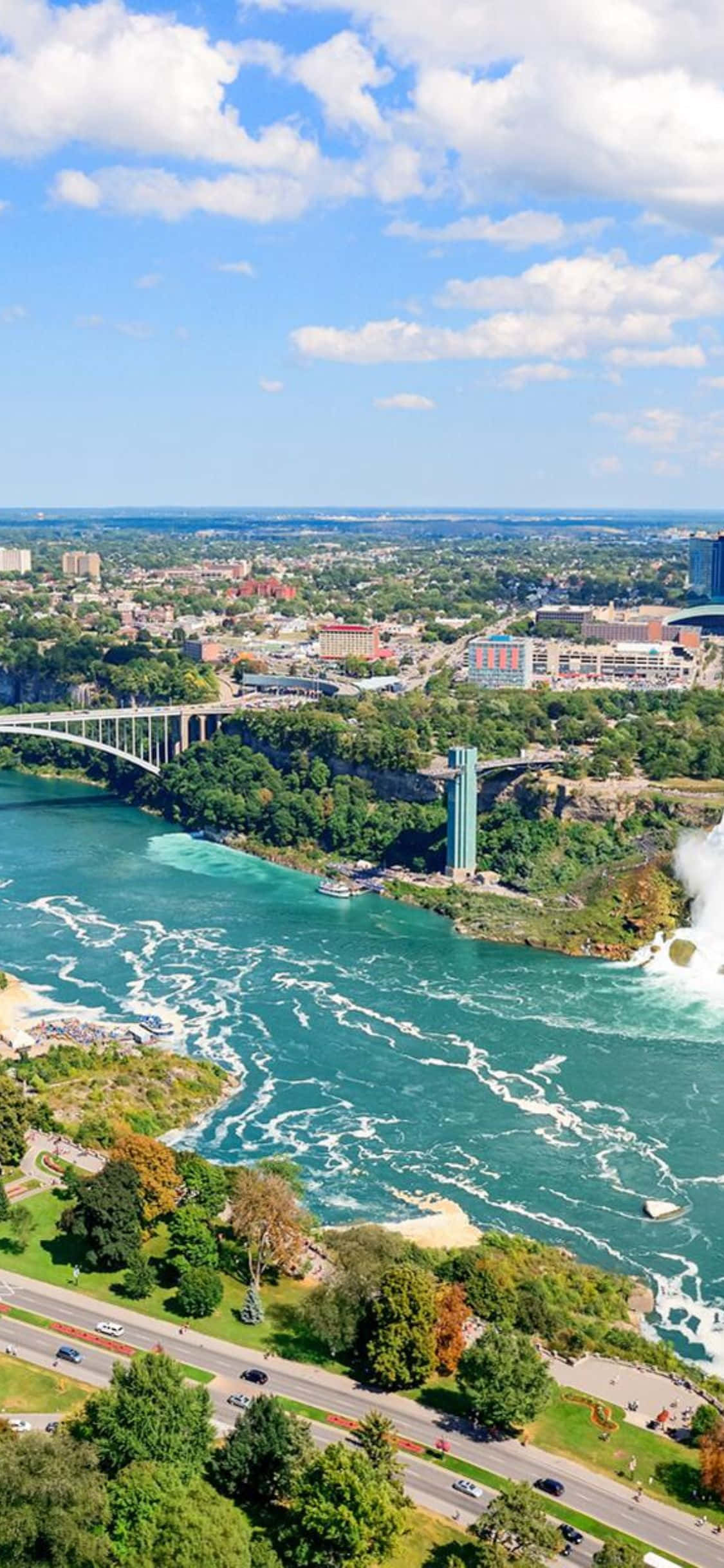 iPhone X Niagara Falls River Background Fundal