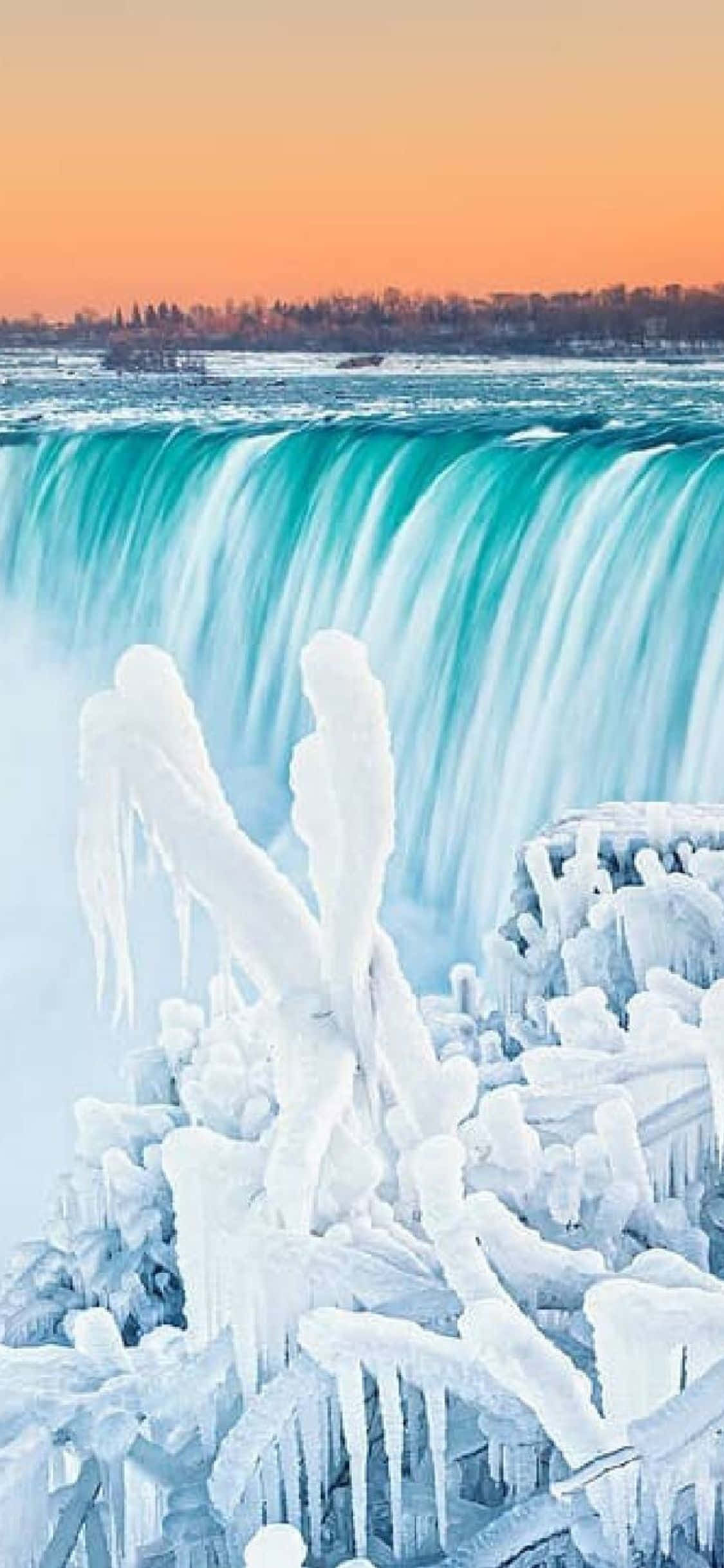 iPhone X Niagara Falls Frozen Fundal
