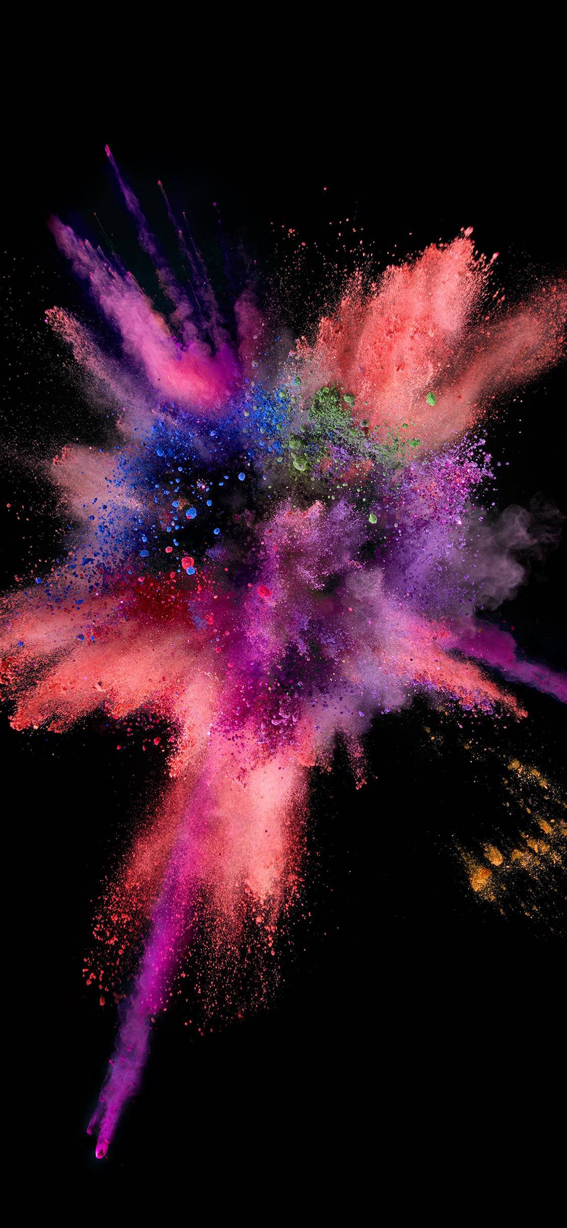iPhone X Original Explozie Colorată de Praful Fundal
