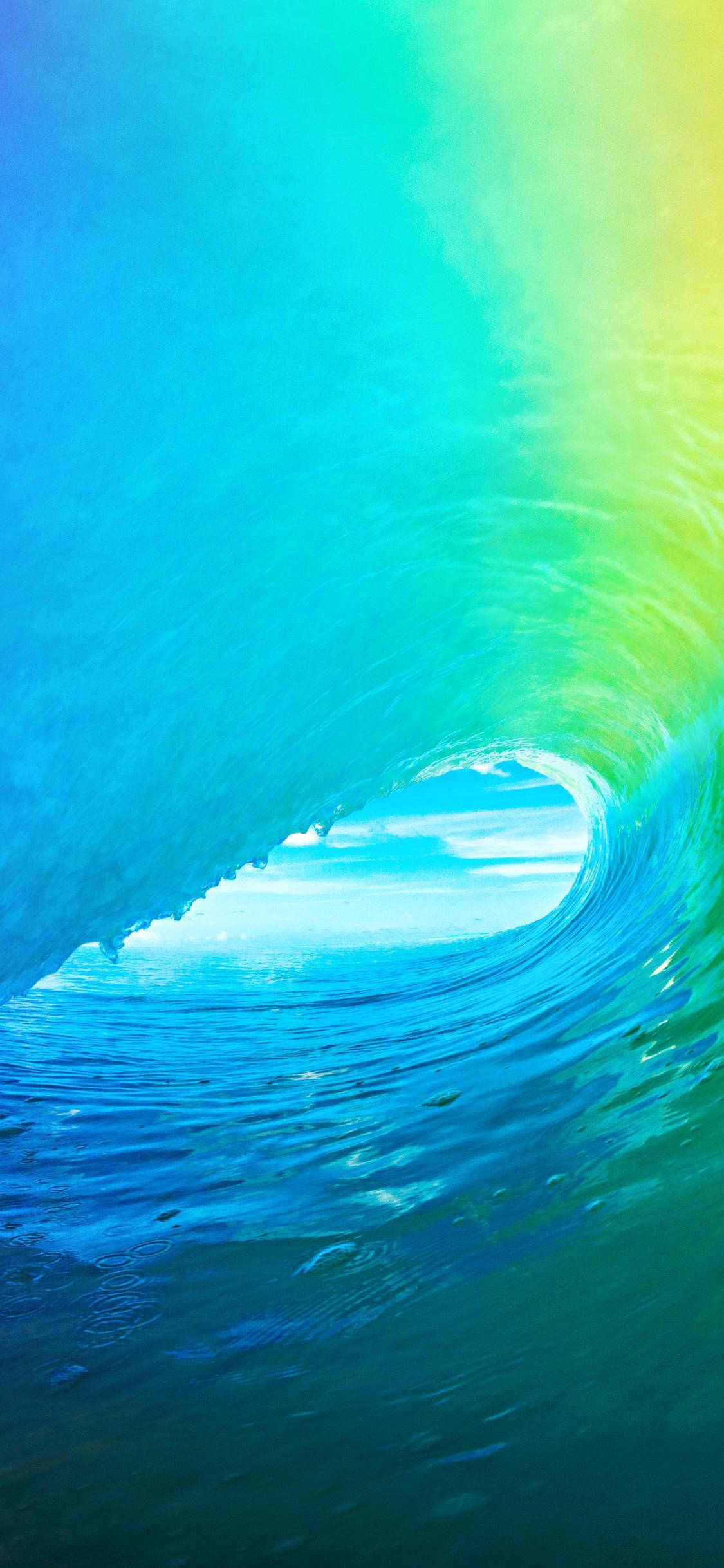 iPhone X Original Valuri Albastru Ocean Fundal