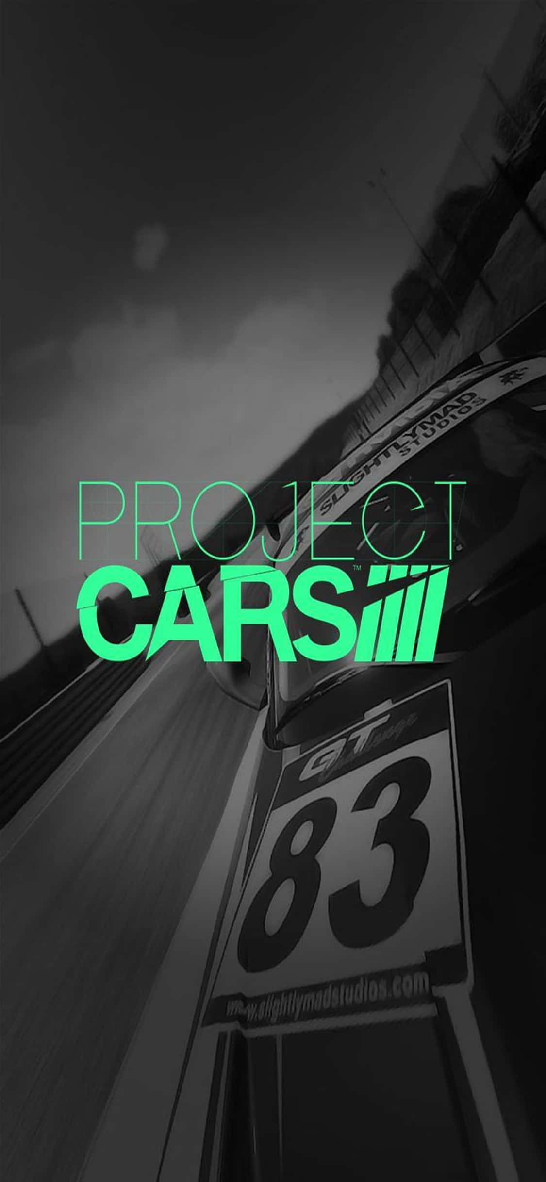 iPhone X Project Cars Background Game Title Poster Green Fundal