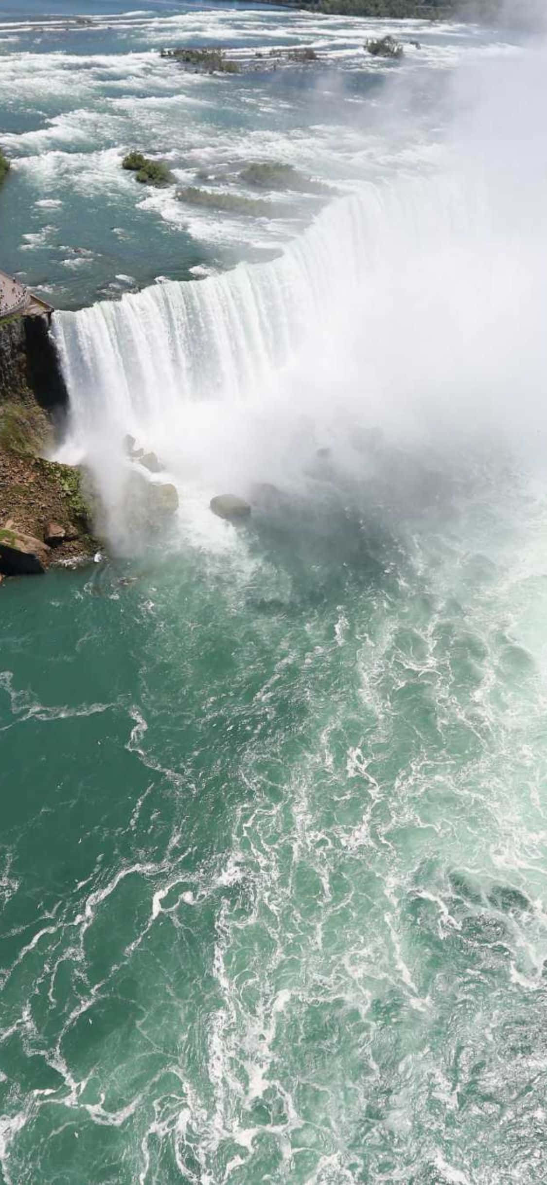 iPhone X Rocky Niagara Falls Background Fundal