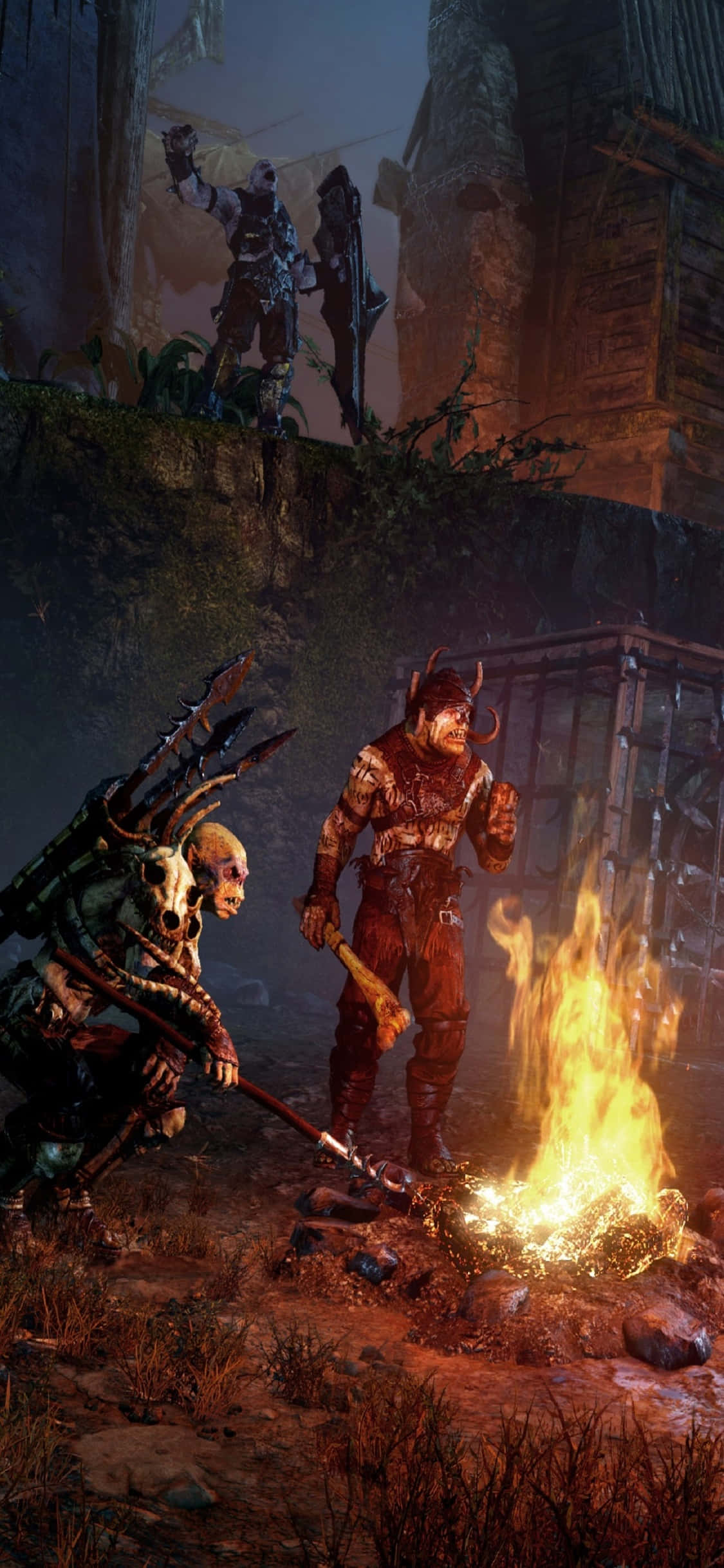 iPhone X Shadow Of Mordor Background Enemies Fundal
