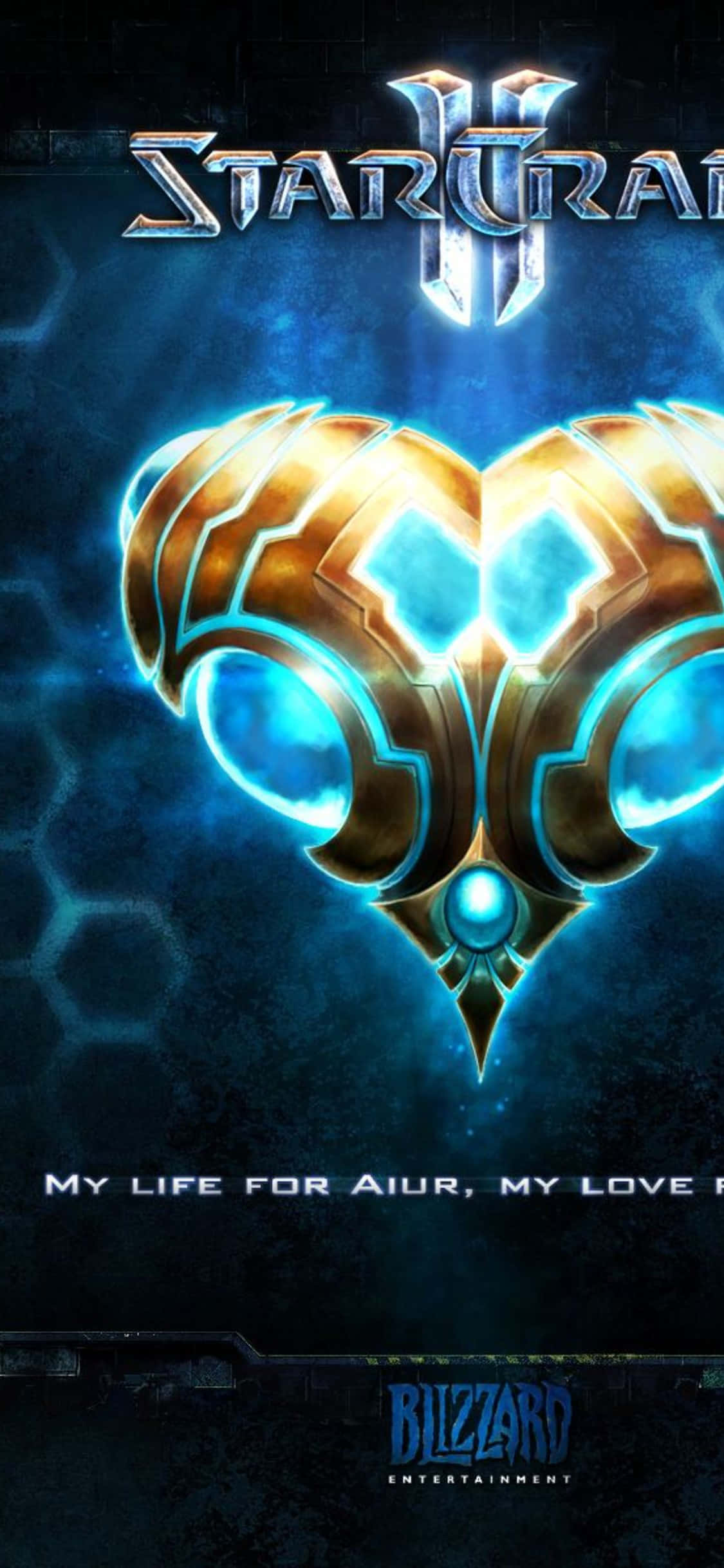 iPhone X Starcraft II Fundal Miez Albastru Fundal