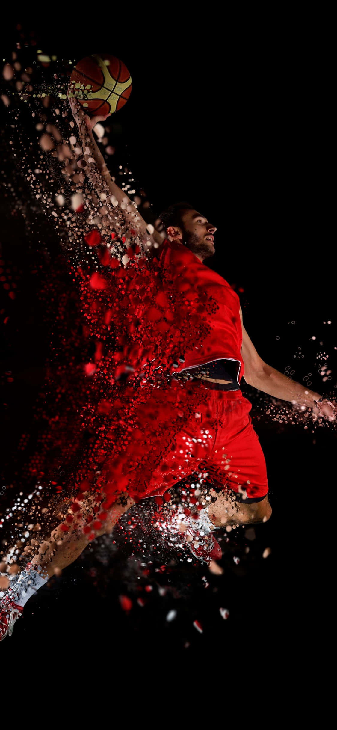 iPhone Xs Basketball Dunk Background Fundal