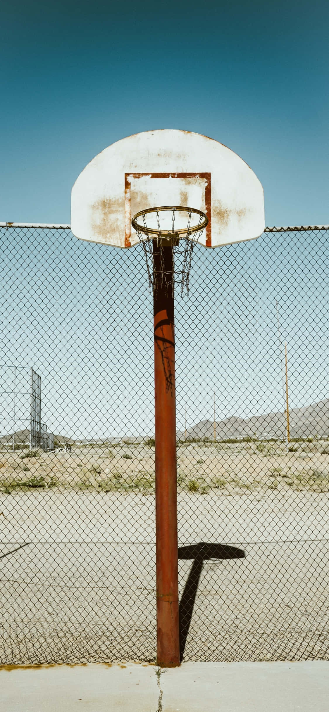 iPhone Xs Basketball Old Court Background Fundal