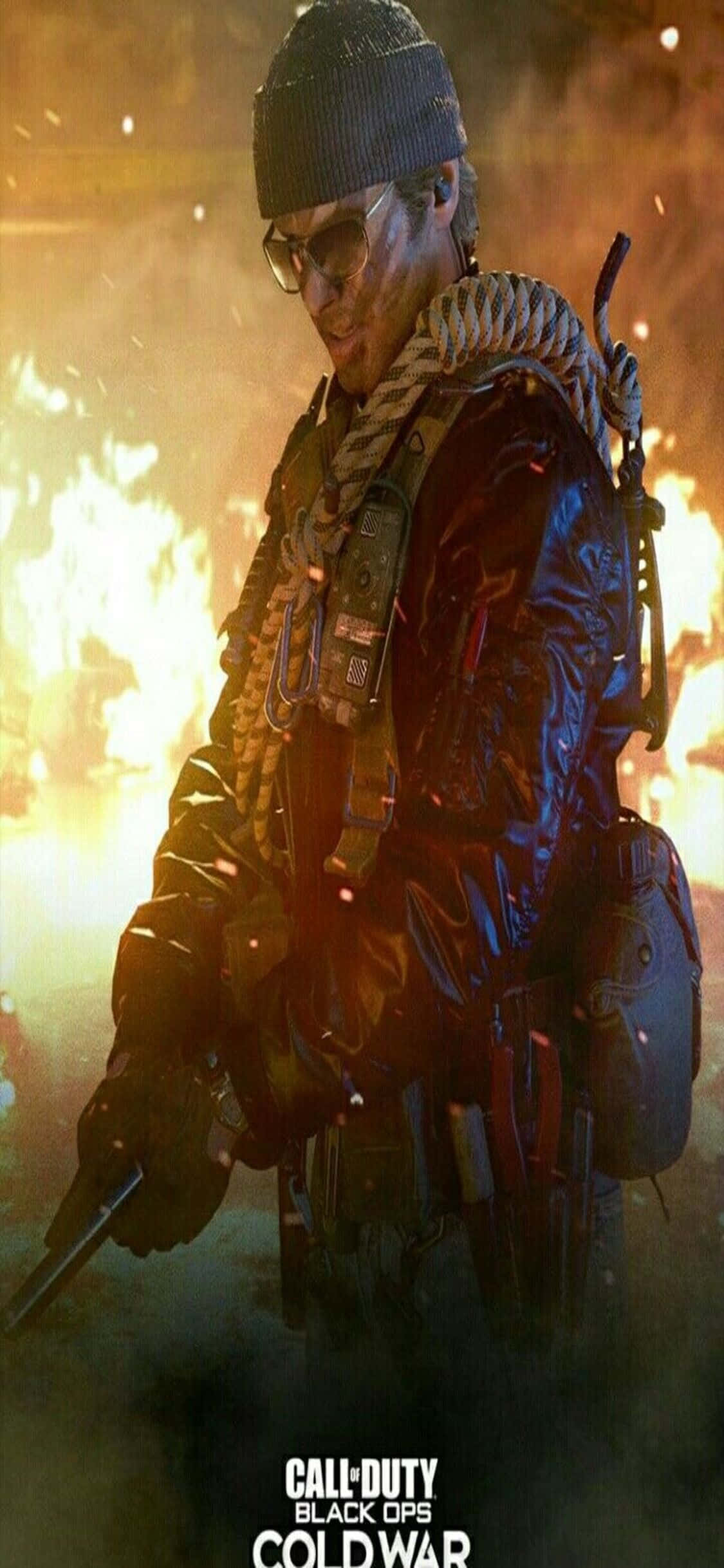 iPhone Xs Call Of Duty Black Ops Cold War Adler Fire Background Fundal