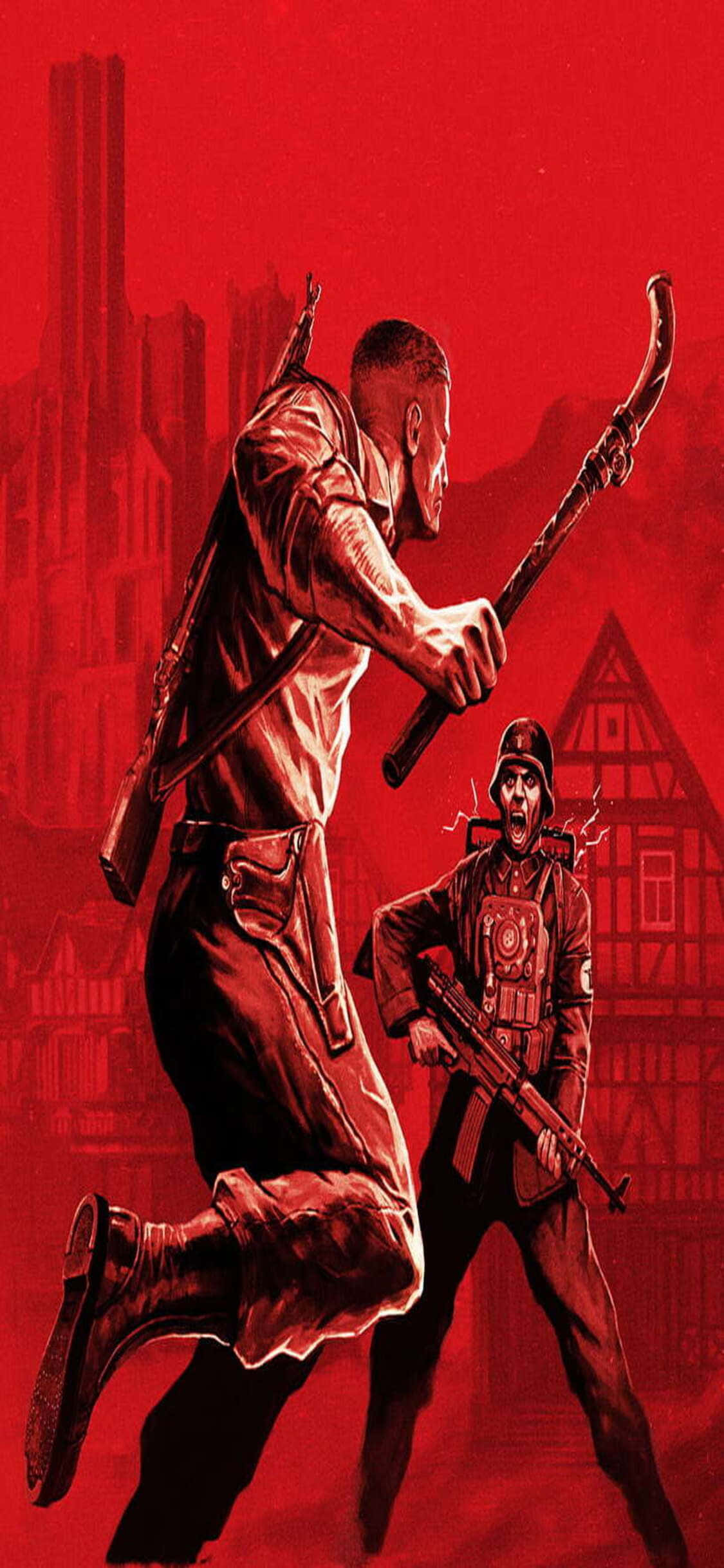 iPhone Xs Cu Cel Mai Nou Joc Video ‘Wolfenstein II’ Fundal