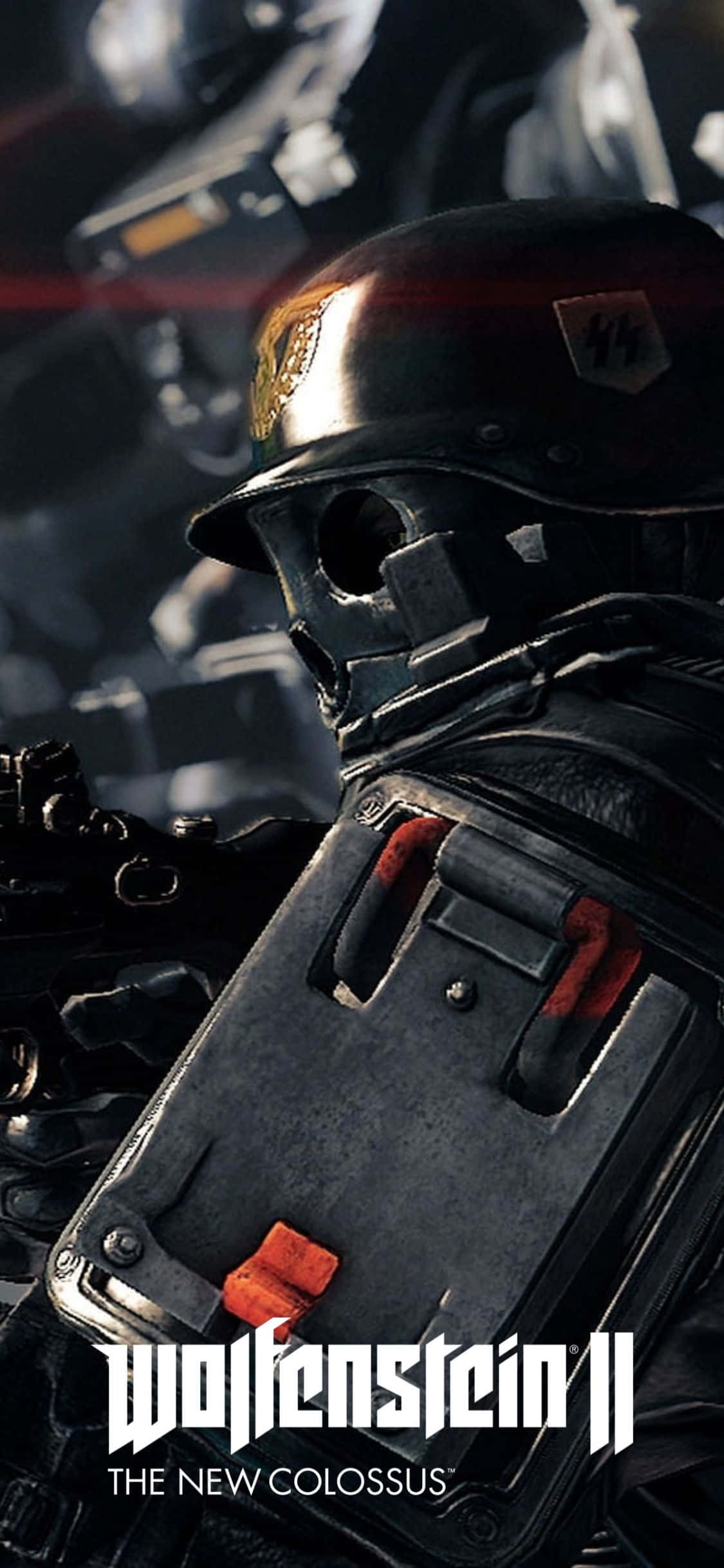 Fundal iPhone Xs Wolfenstein II luptă cu soldați naziști Fundal