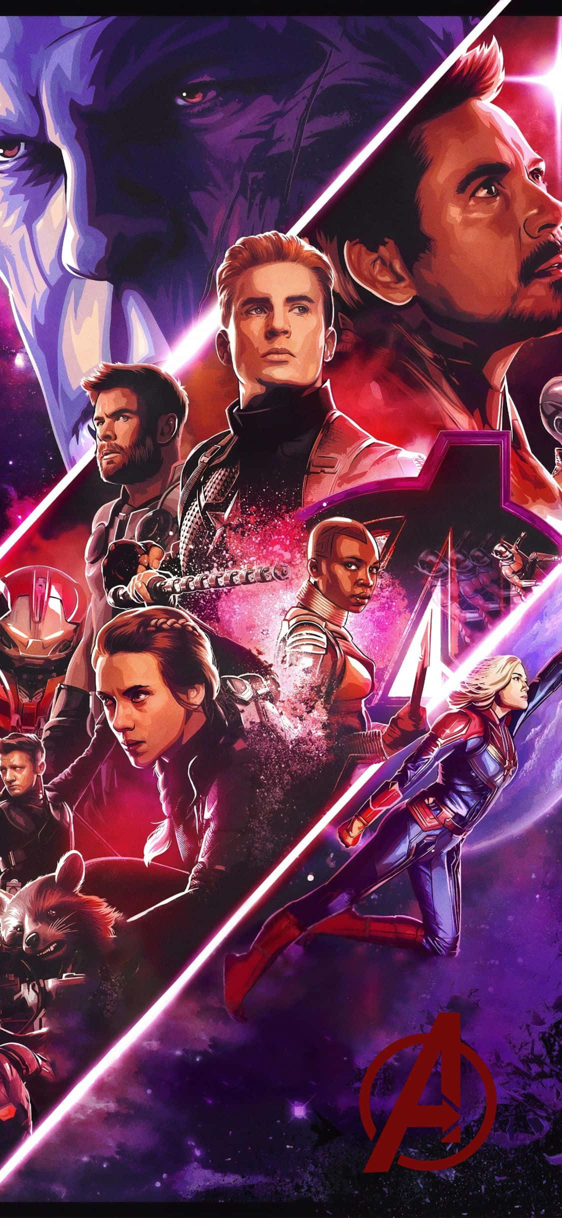 iPhone XS Fundal Avengers Thanos și Eroii din Endgame Fundal