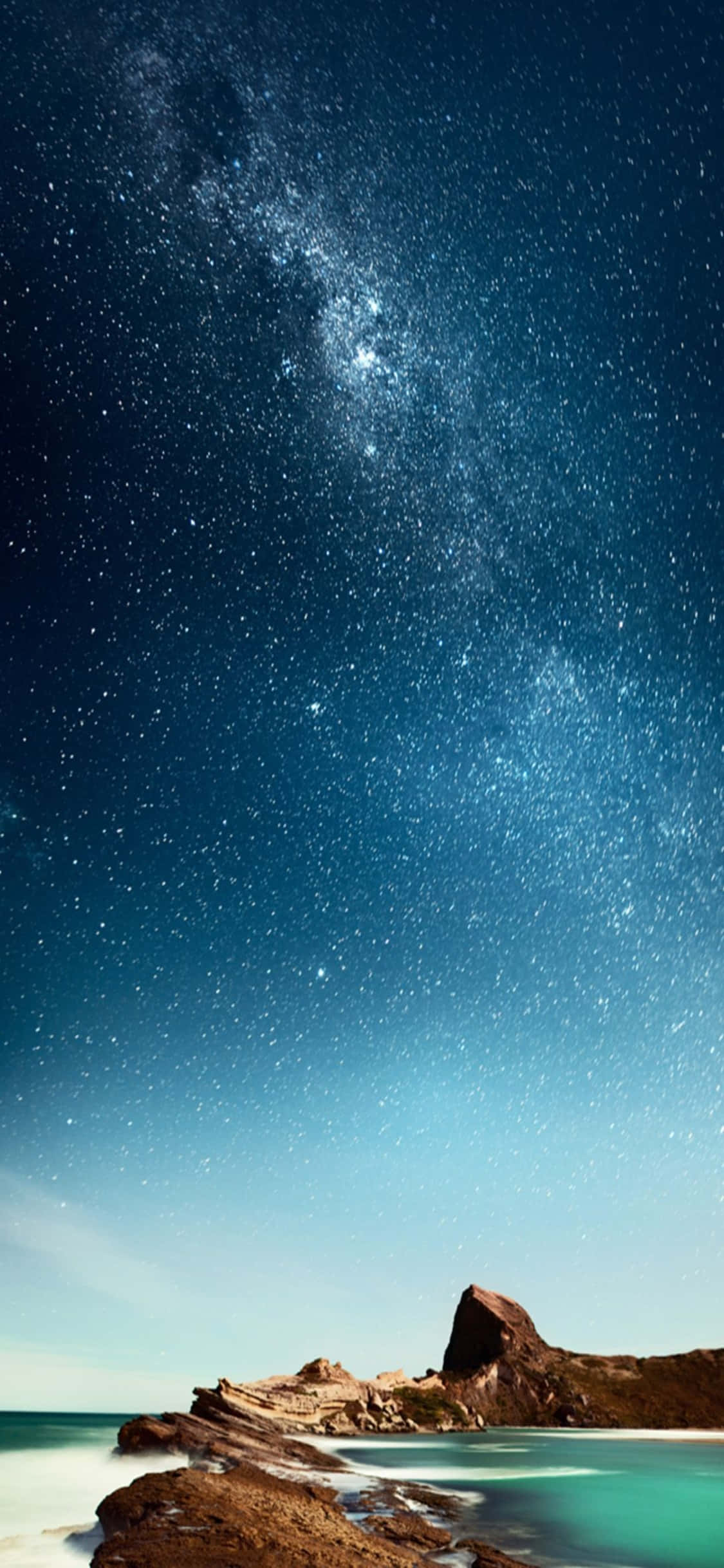 iPhone XS Fundal Plajă și Calea Lactee Fundal