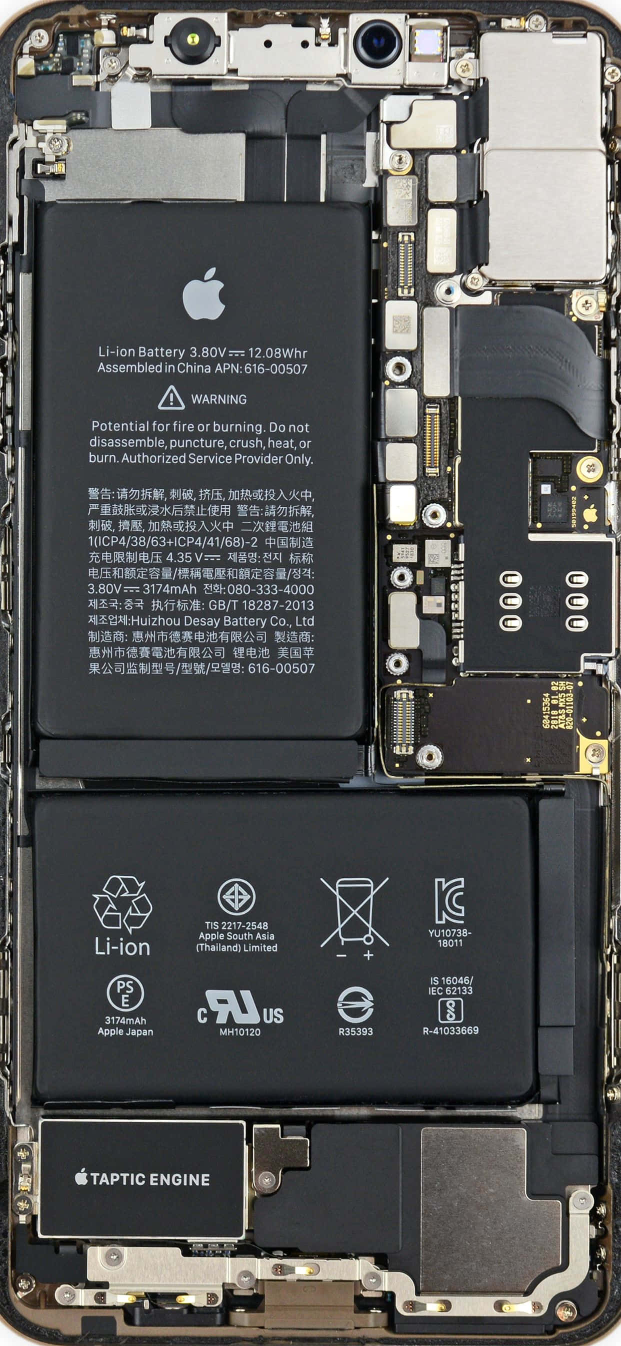 iPhone Xs Max Apple Background Back Components Fundal