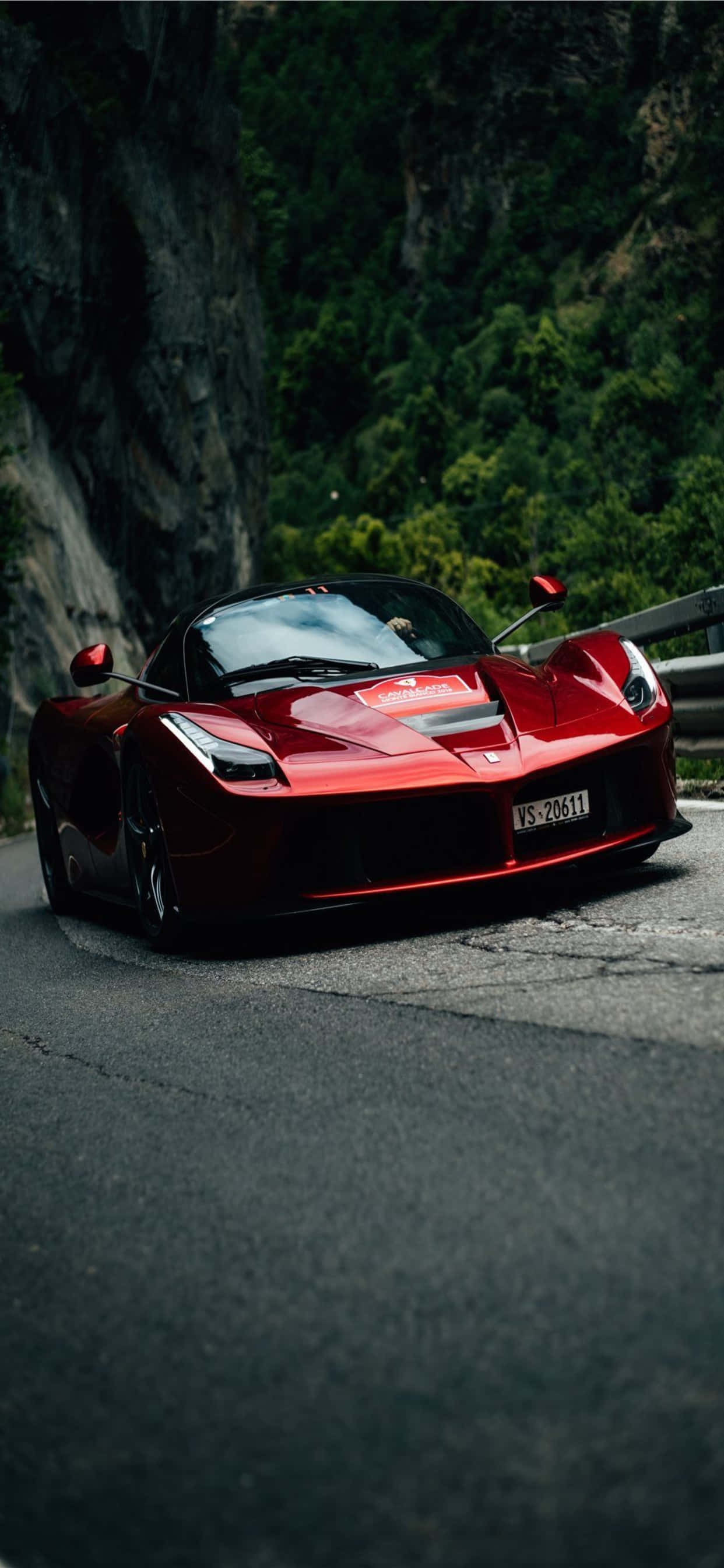 iPhone Xs Max Ferrari Fundal Roșu Lucios LaFerrari Fundal