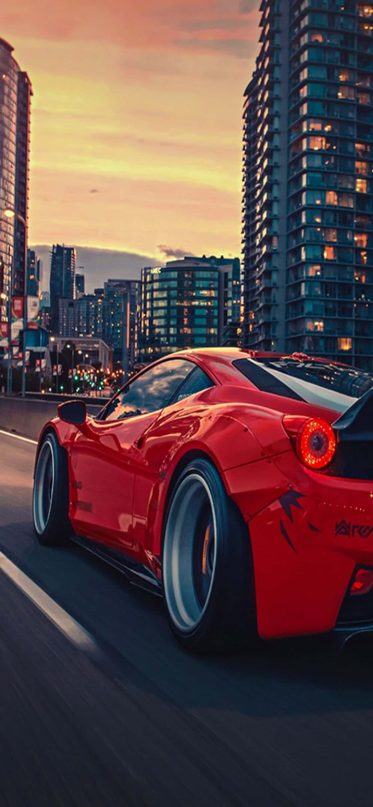 iPhone Xs Max Ferrari Fundal Roșu Luciu Ferrari 458 Fundal