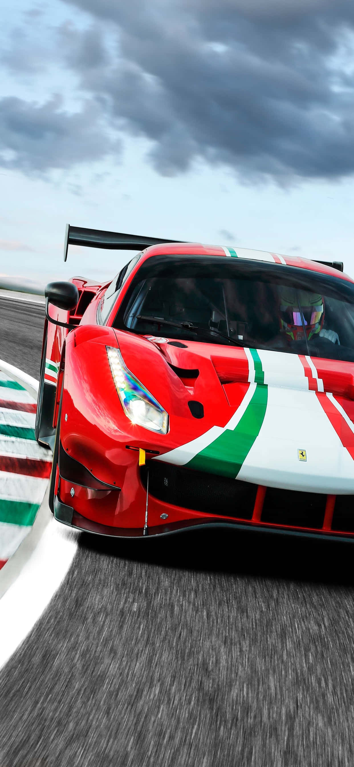 iPhone Xs Max Ferrari Fundal Ferrari 488 GT3 Pe Pistă Fundal
