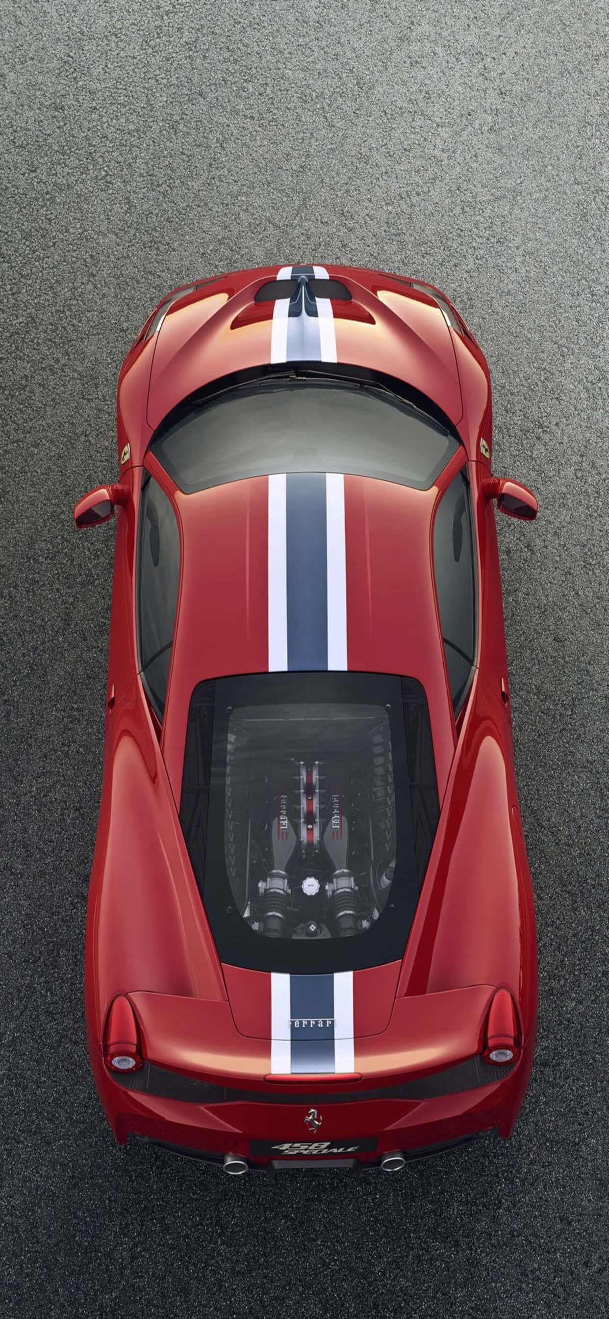 iPhone Xs Max Ferrari Background Red 2014 Ferrari 458 Speciale With Stripes Fundal