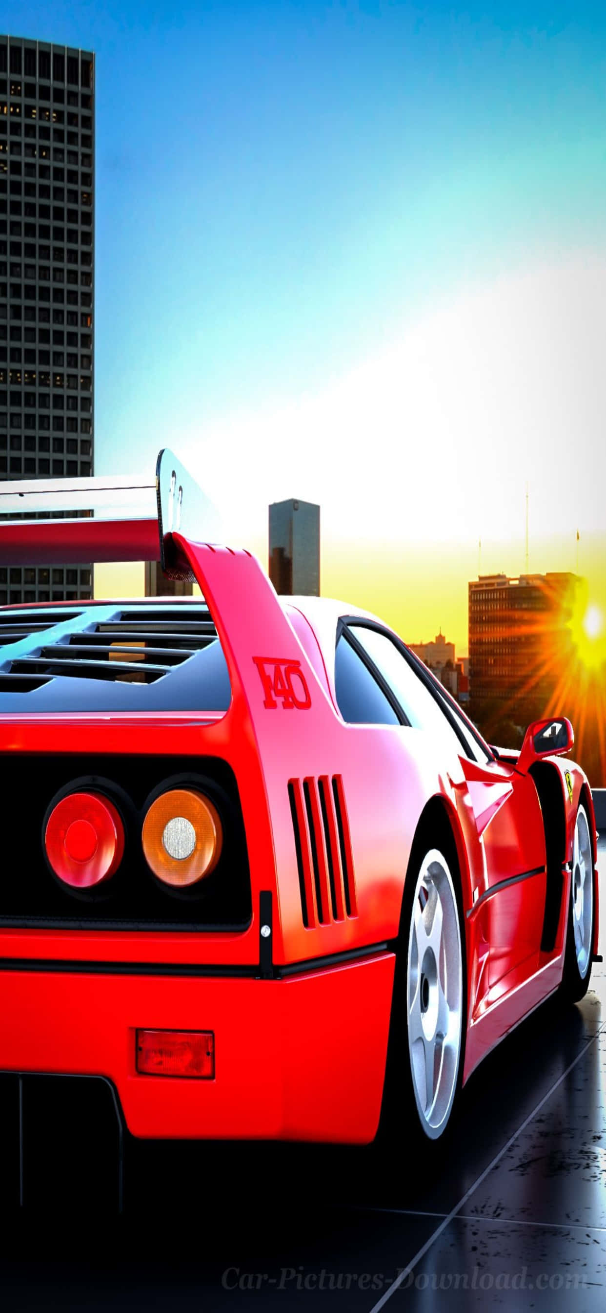iPhone Xs Max Ferrari Fundal Desen Al Unui Ferrari F40 Roșu Fundal
