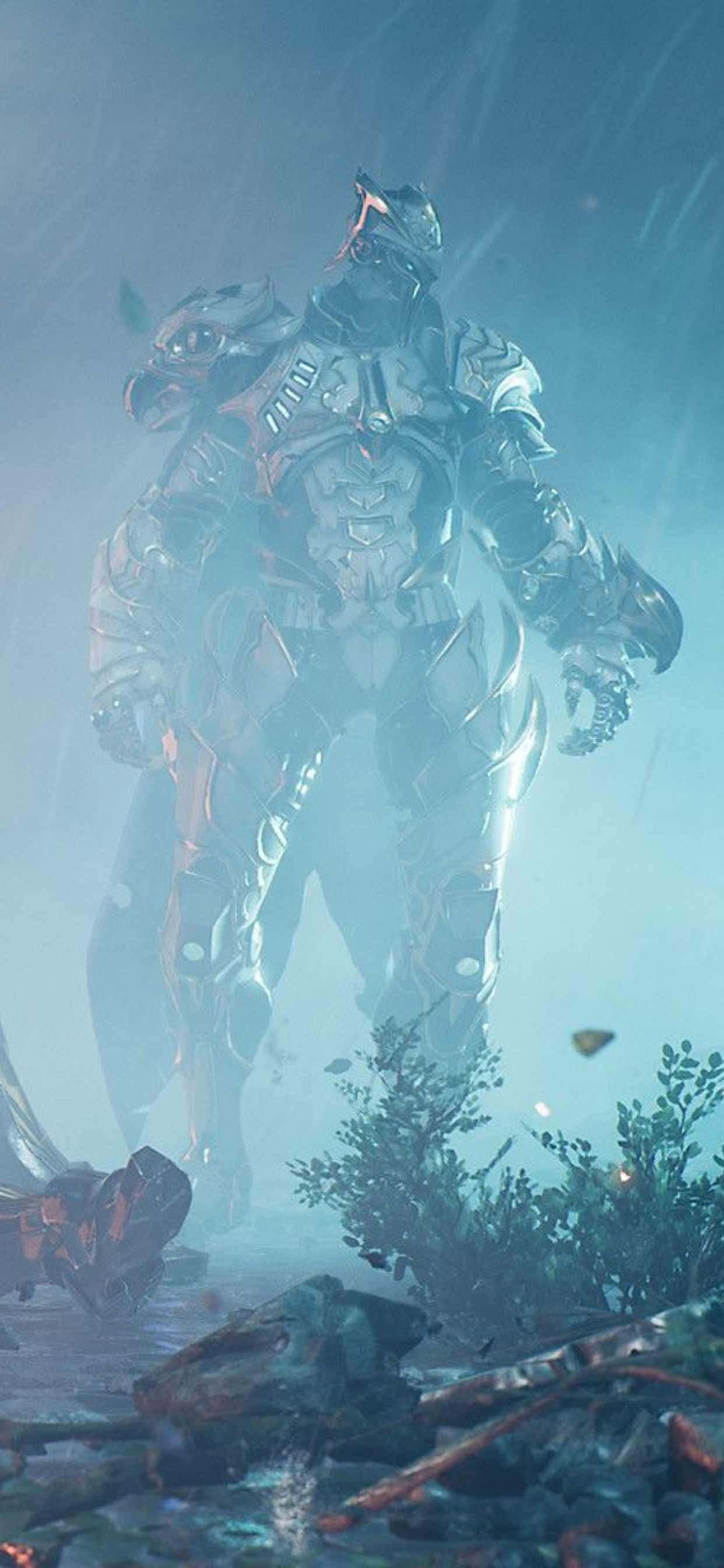 iPhone Xs Max Godfall Greyhawk Rain Background Fundal