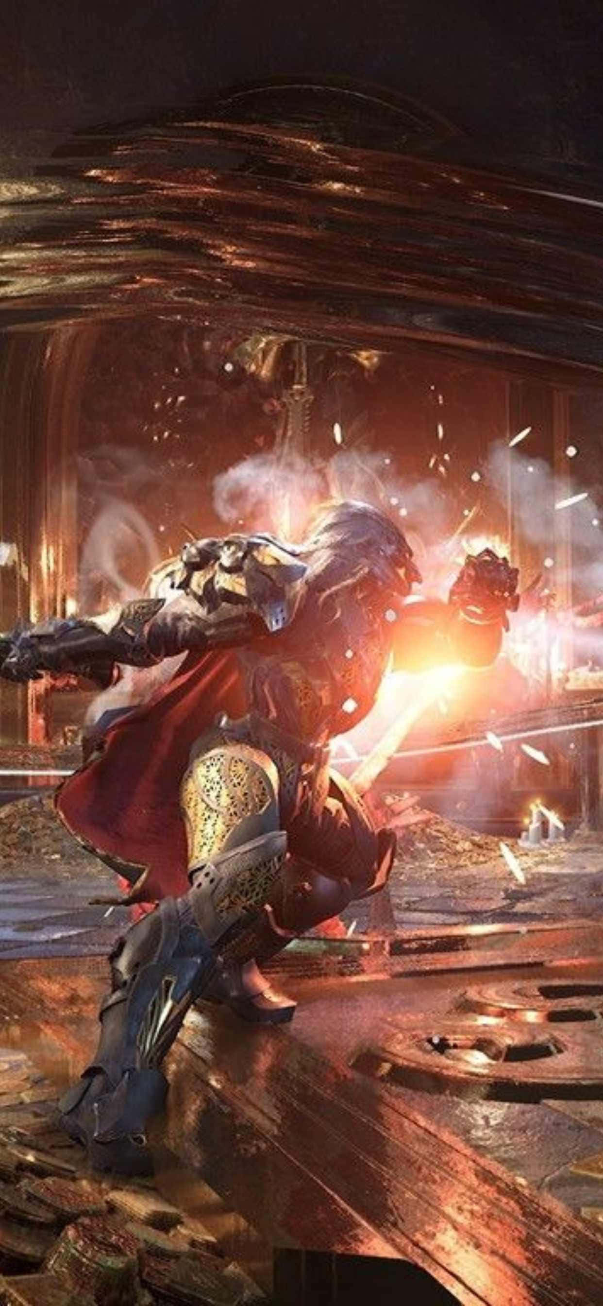 iPhone Xs Max Godfall Silvermane Blocare Fundal