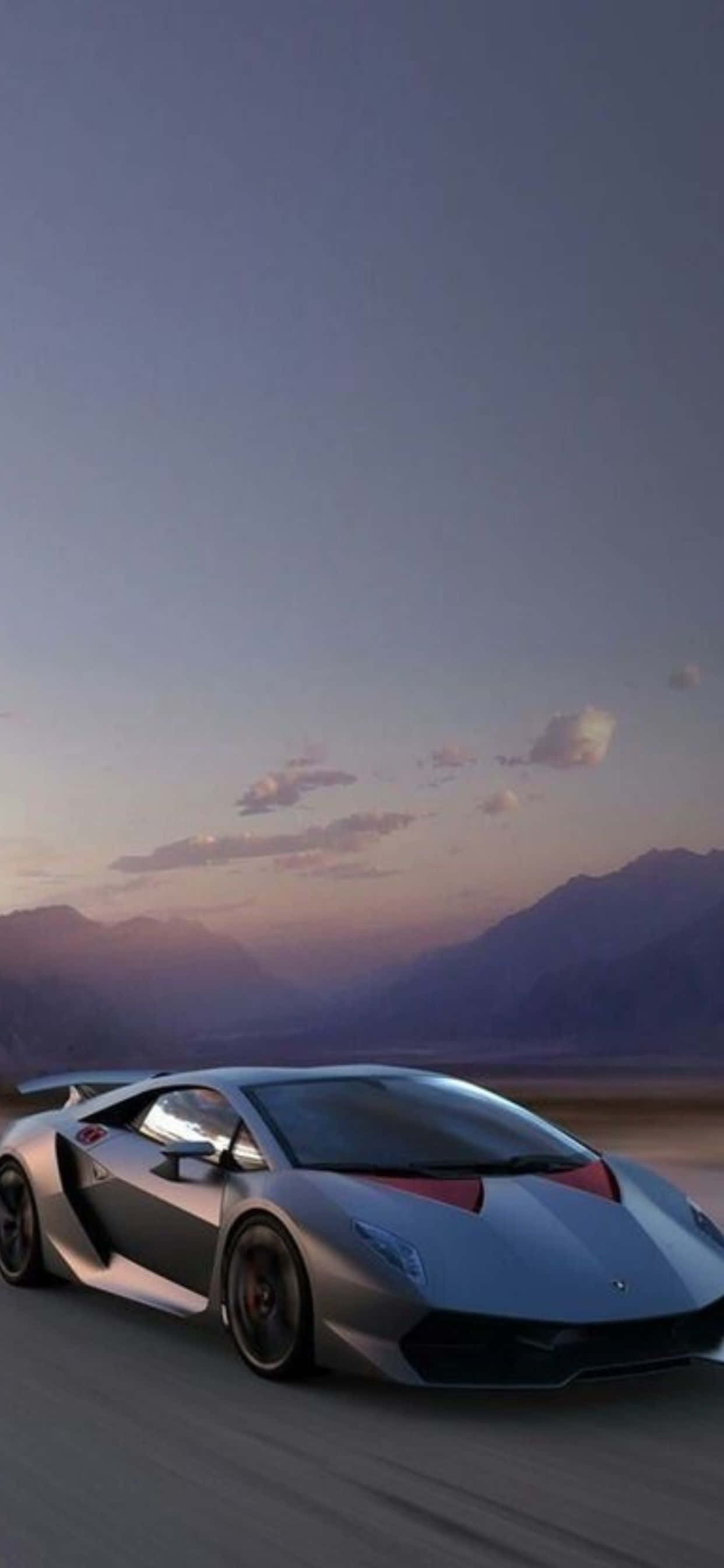 iPhone XS Max Lamborghini Sleek Gray Background Fundal
