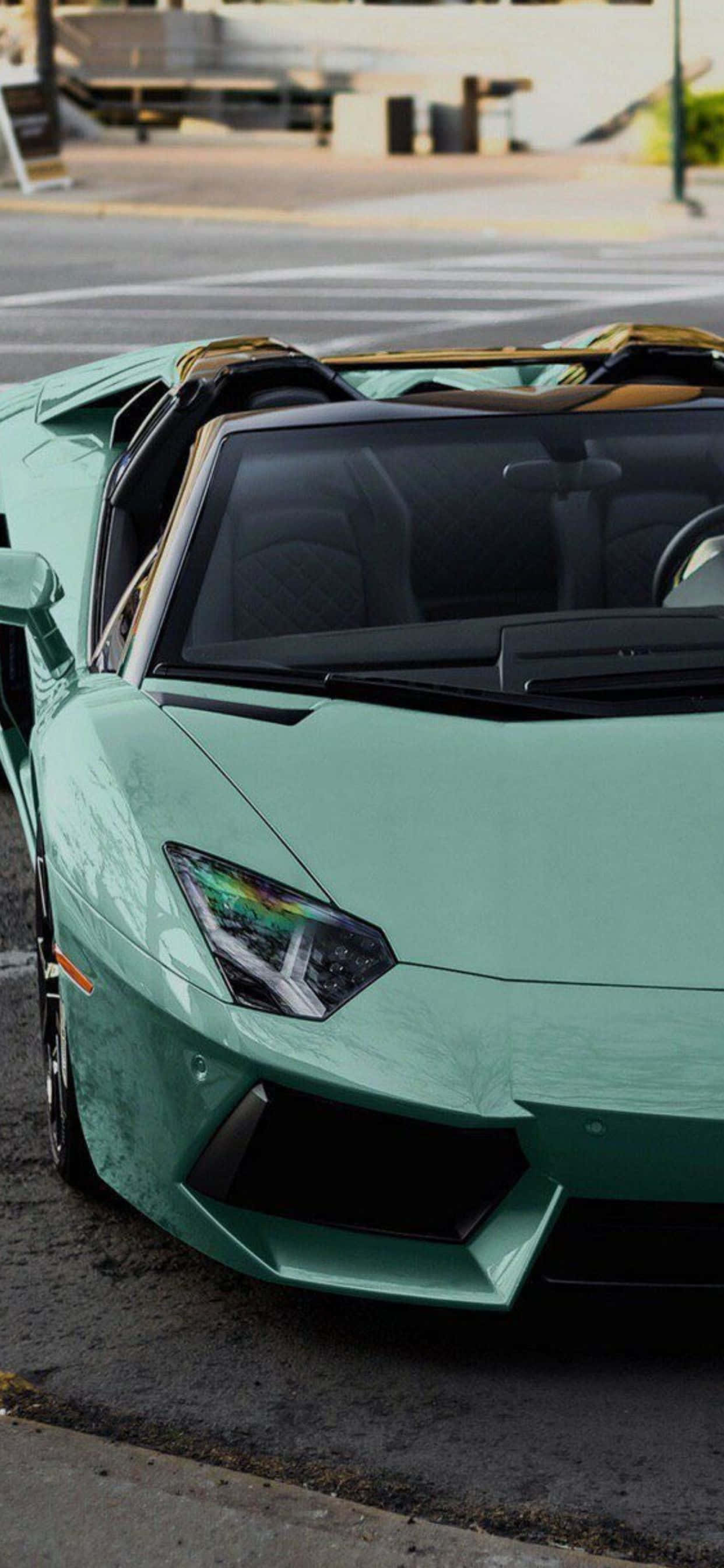 iPhone XS Max Lamborghini Fundal Albastru Deschis Fundal