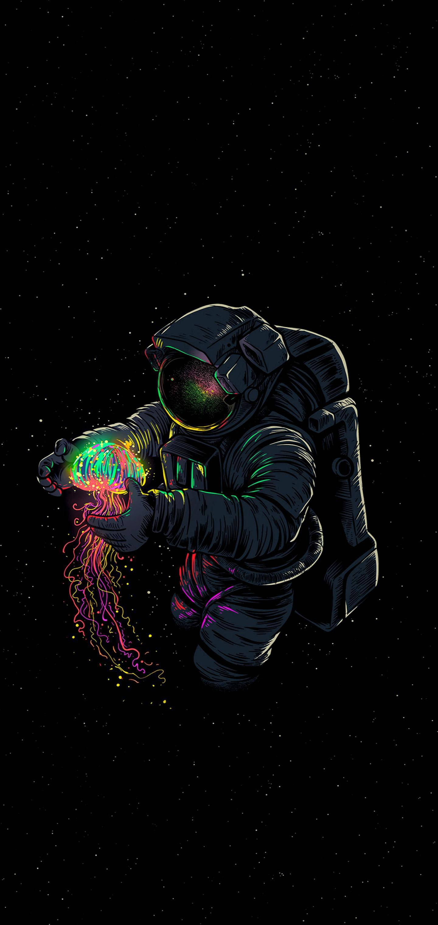 iPhone XS Max OLED Artă Astronaut Fundal