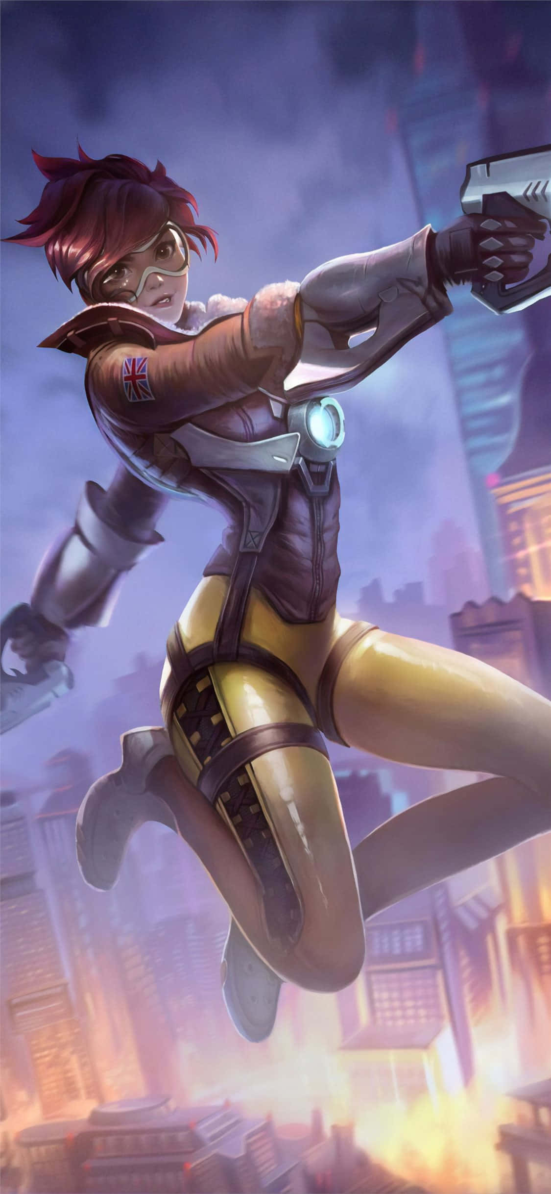 iPhone Xs Max Overwatch Fundal Tracer Sărind Fundal