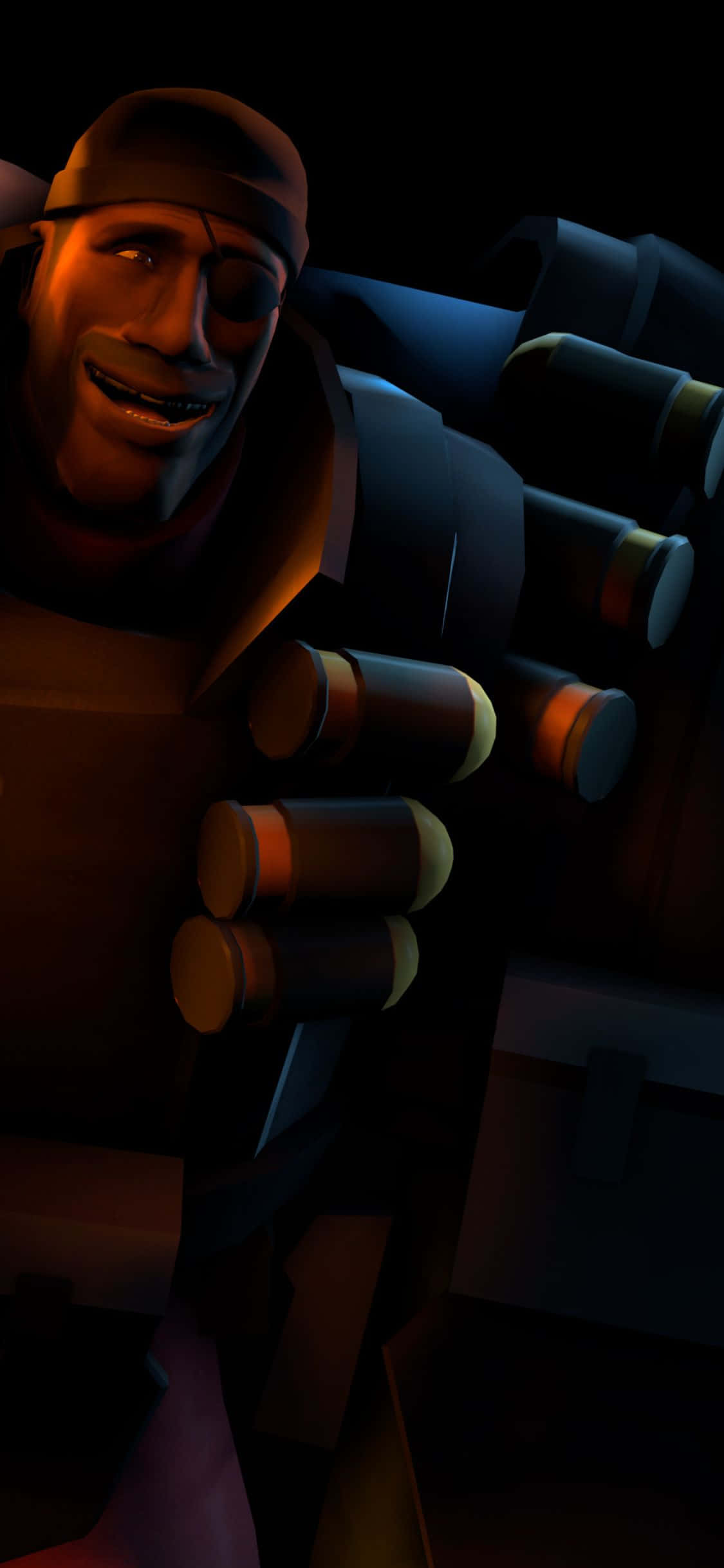 iPhone XS Team Fortress 2 Portret Zâmbitor Demoman Fundal