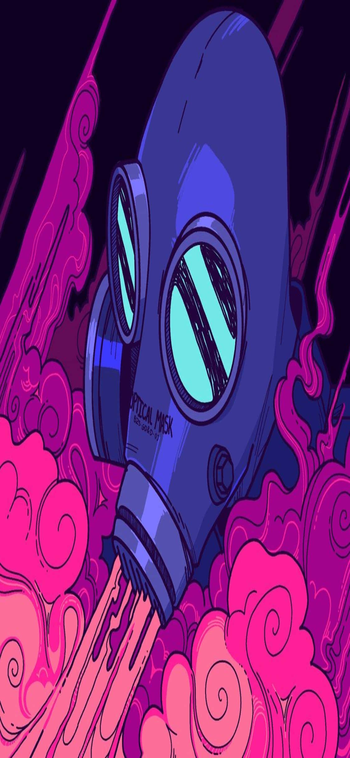 iPhone Xs Tf2 Fundal Pyro Exhalând Fum Violet Fundal