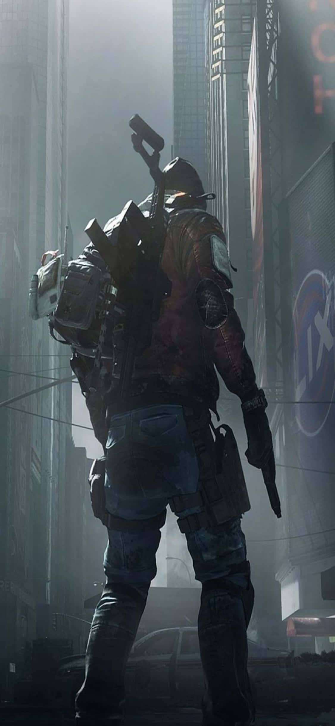 iPhone Xs The Division Fundal Om În Echipament Complet Fundal