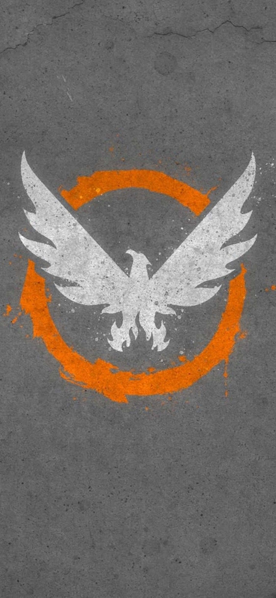 iPhone Xs The Division Fundal Logo Phoenix Alb Fundal