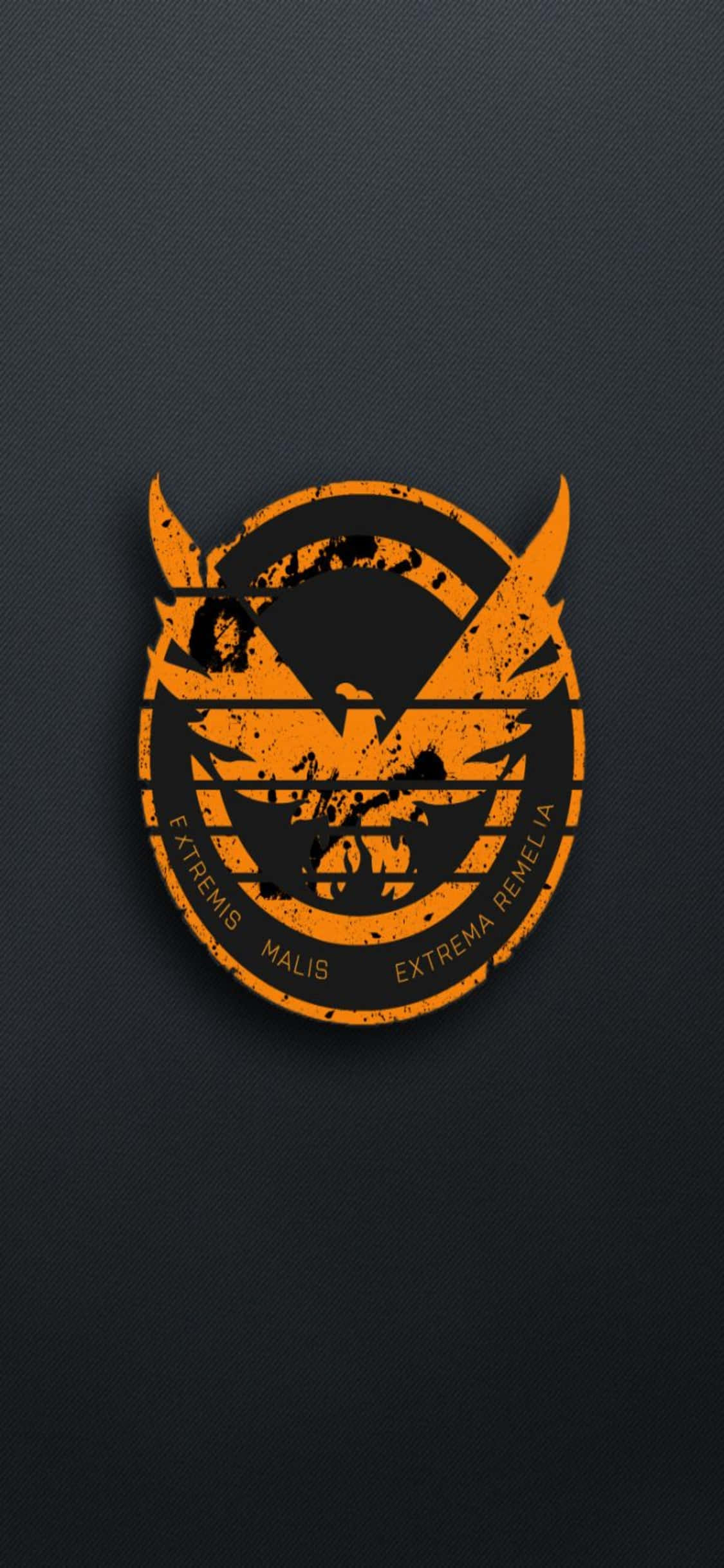 iPhone Xs The Division Fundal Logo Phoenix Portocaliu Fundal
