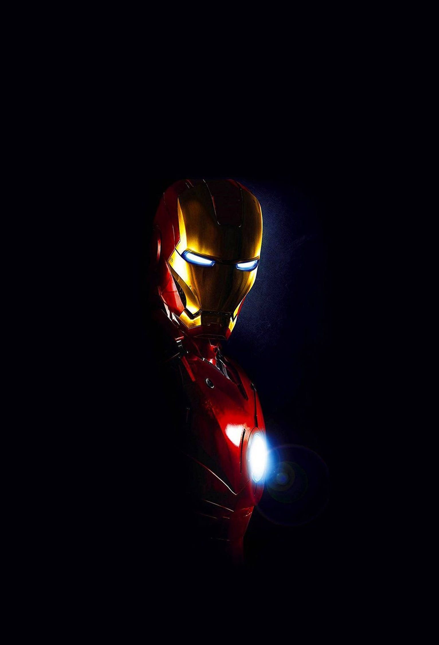 Iron Man 4K fundal negru iPhone Fundal