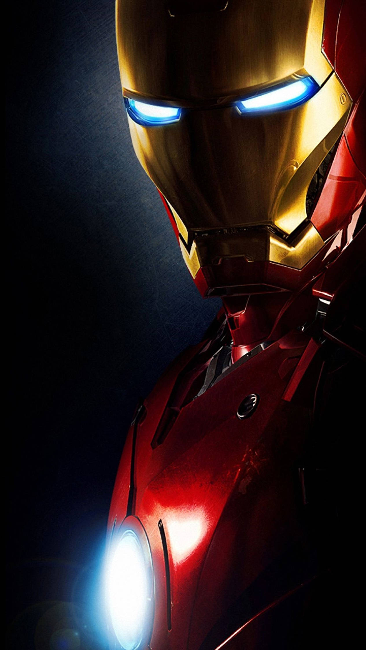 Iron Man 4K iPhone cu ochi strălucitori Fundal