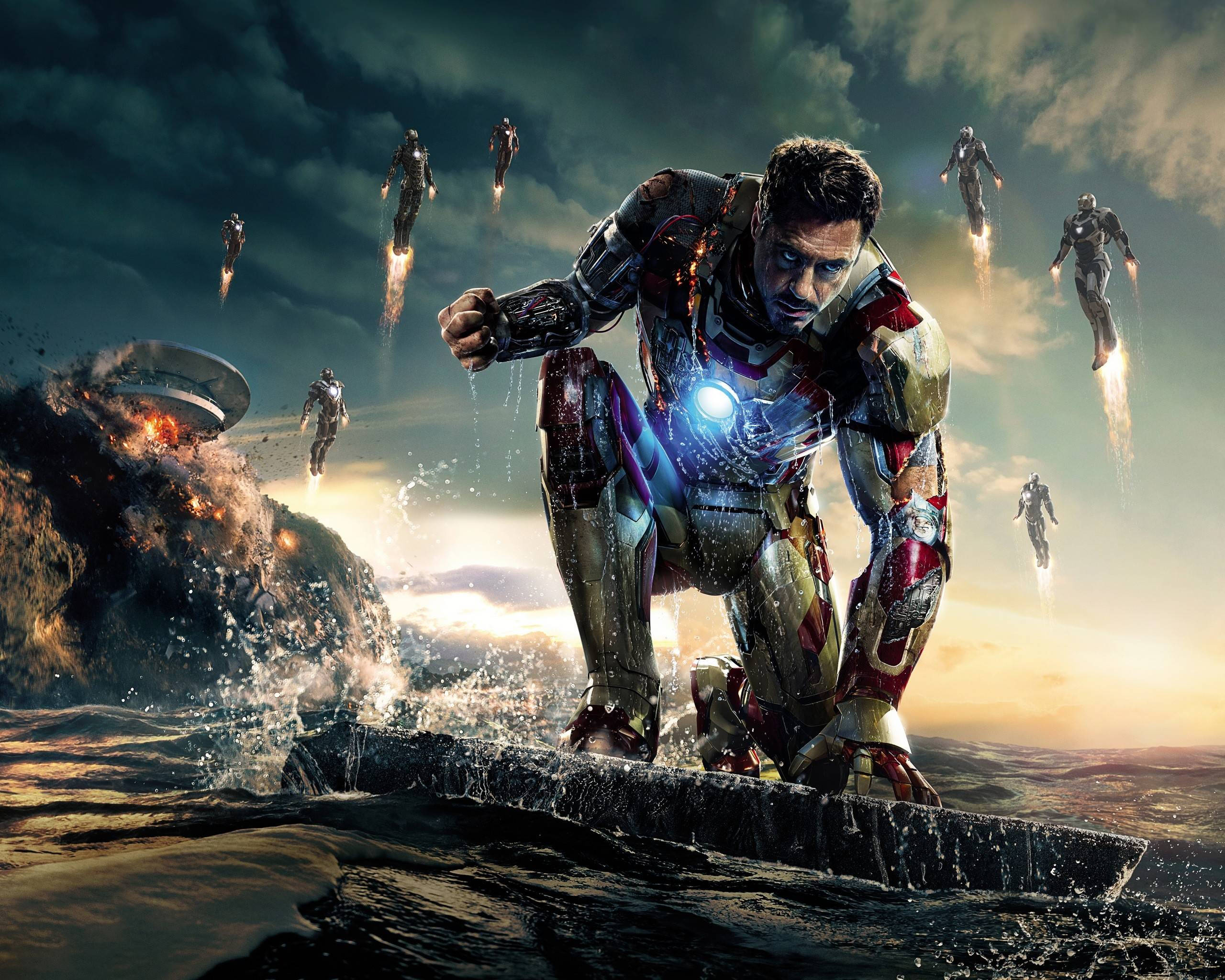 Iron Man fără mască Fundal