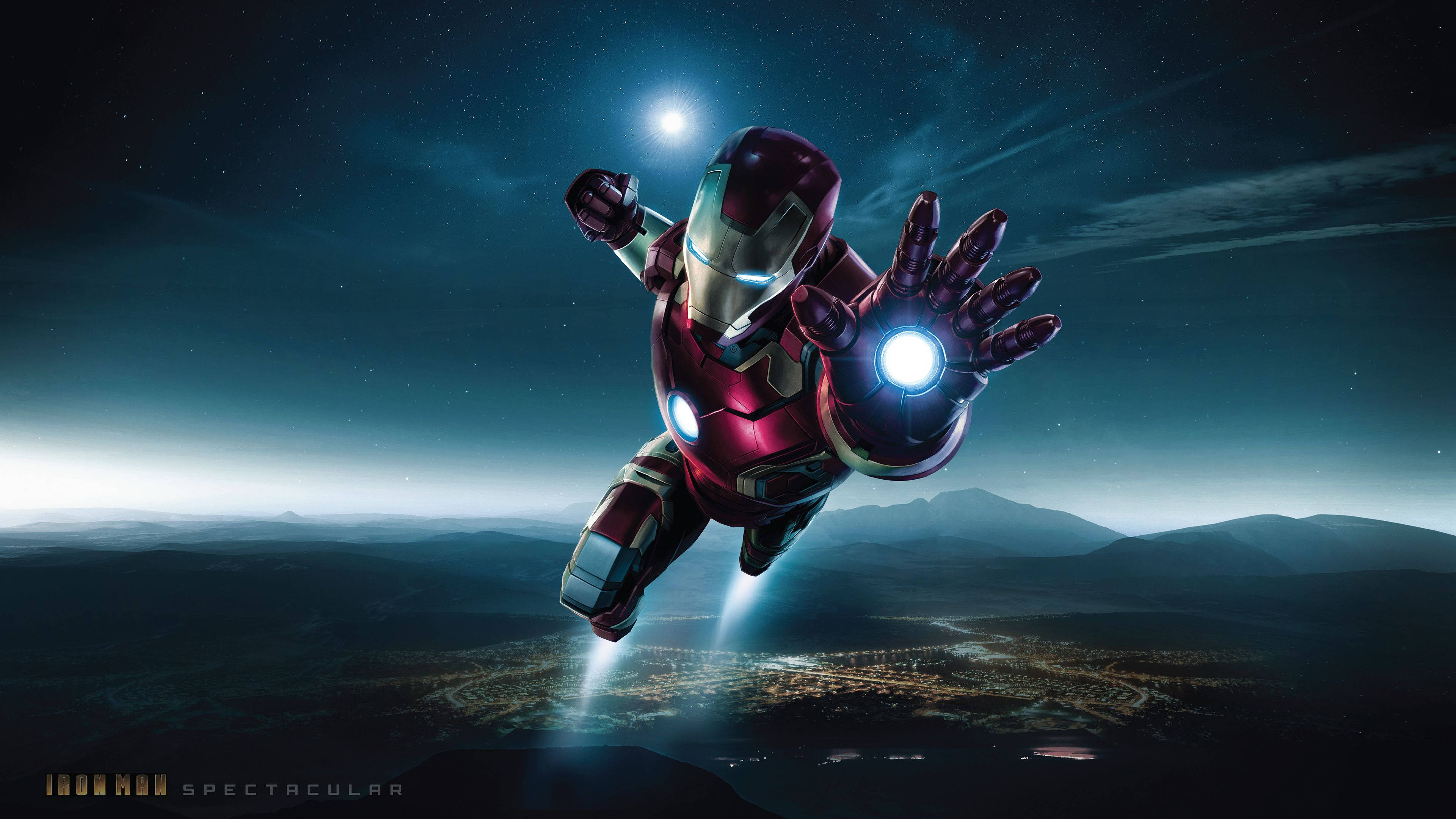 Iron Man Full HD în Zbor Fundal