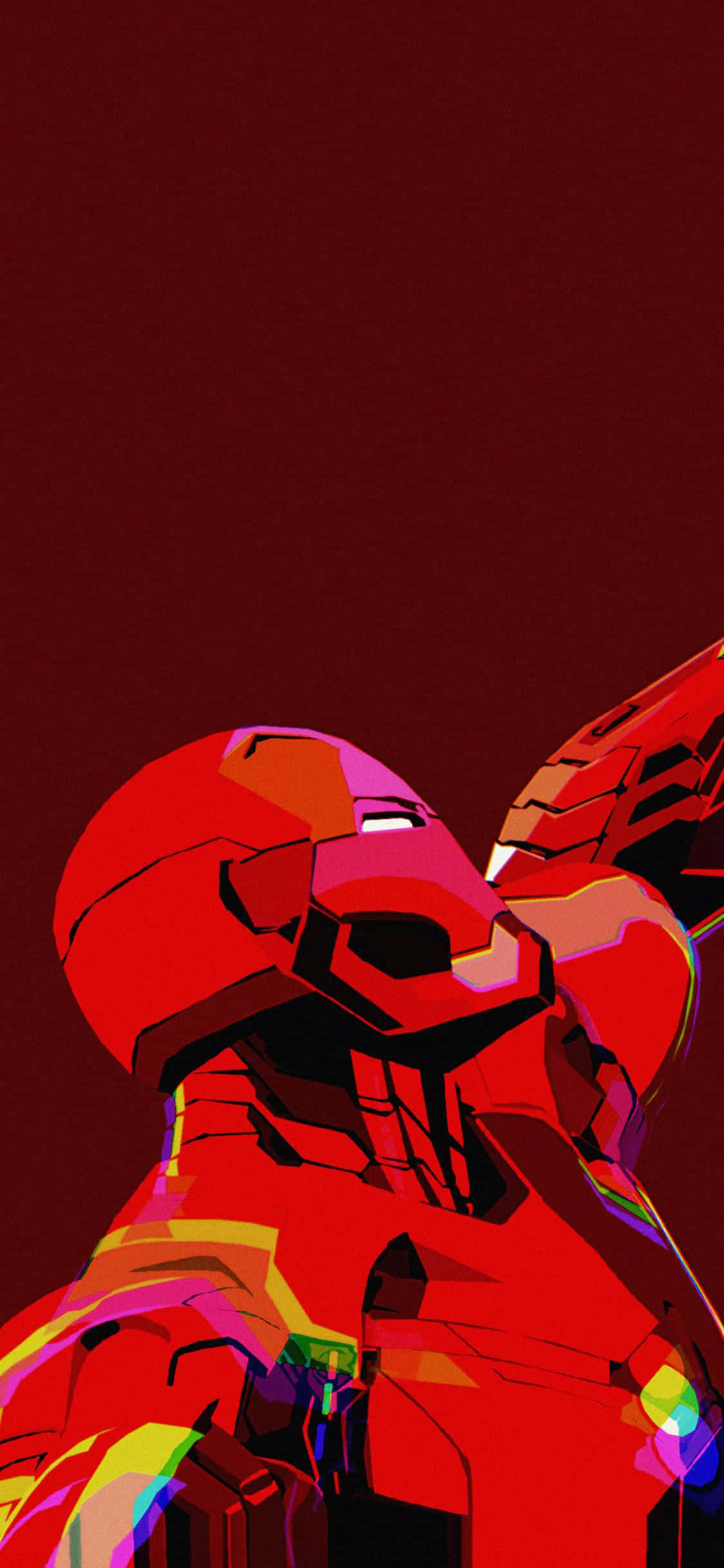 Iron Man Glitch Edit iPhone X Fundal