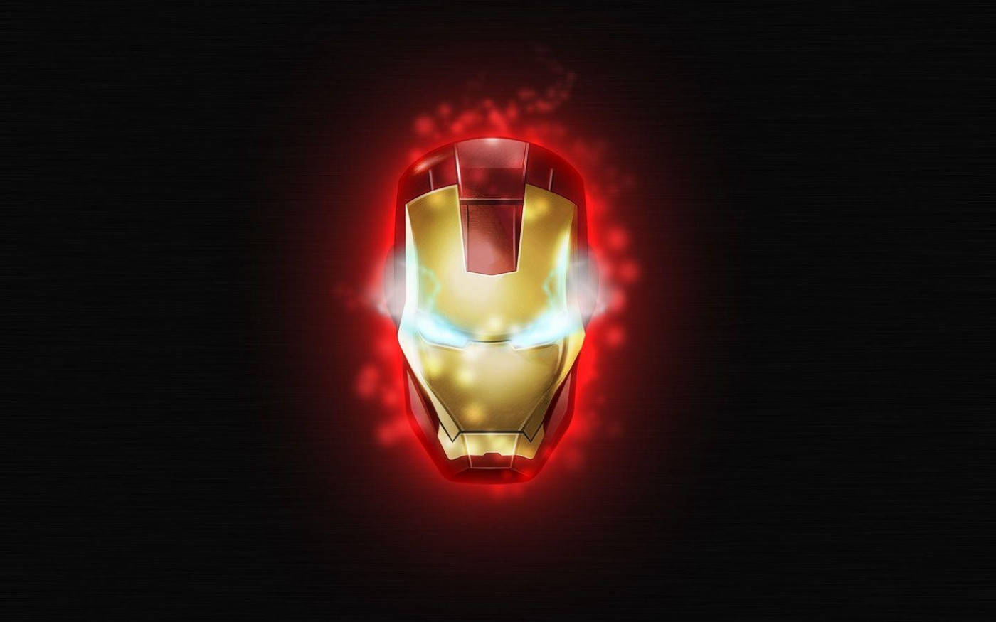 Iron Man HD cu Cască Strălucitoare Fundal