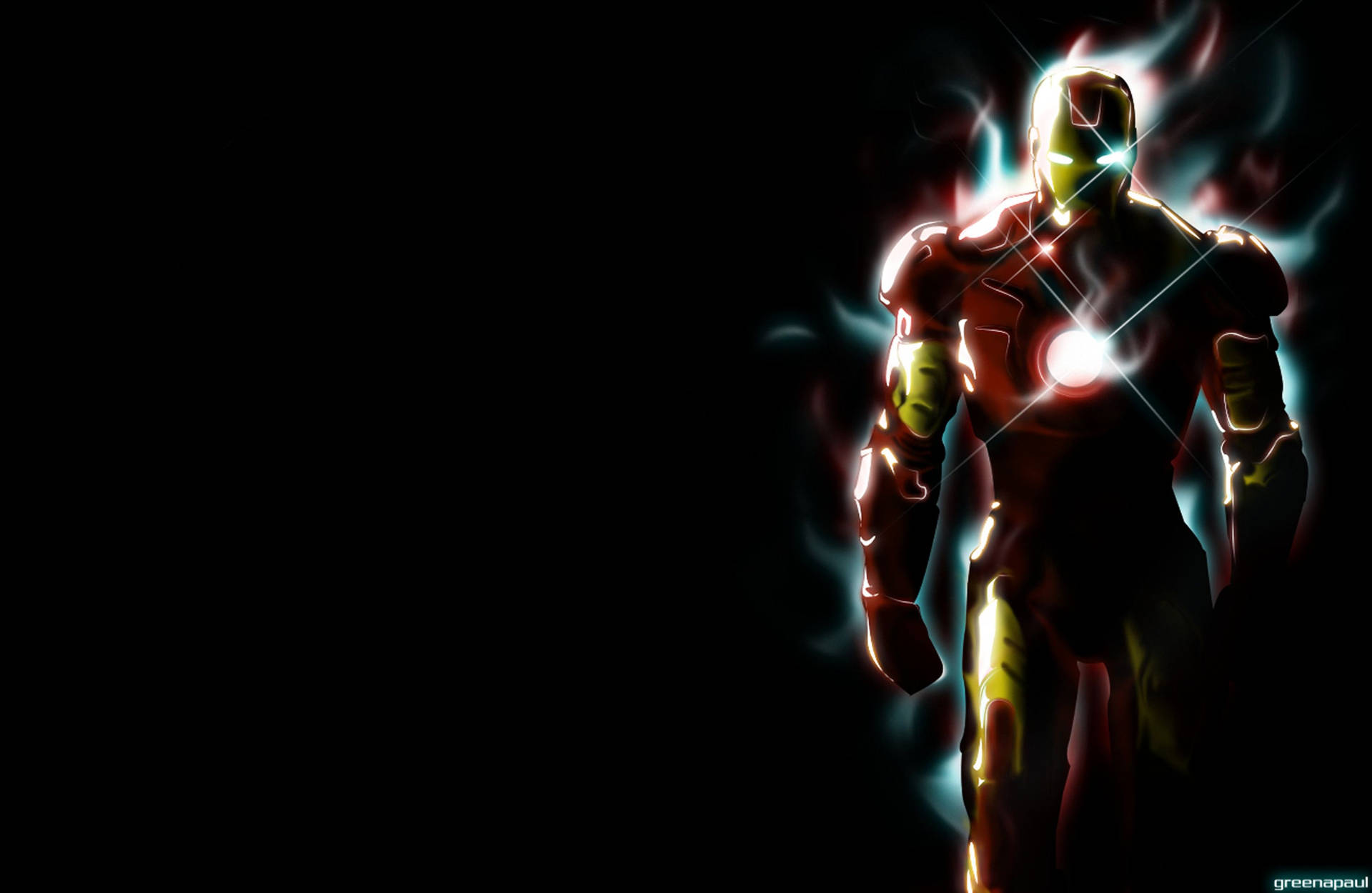 Fond de ecran cu Iron Man în întuneric