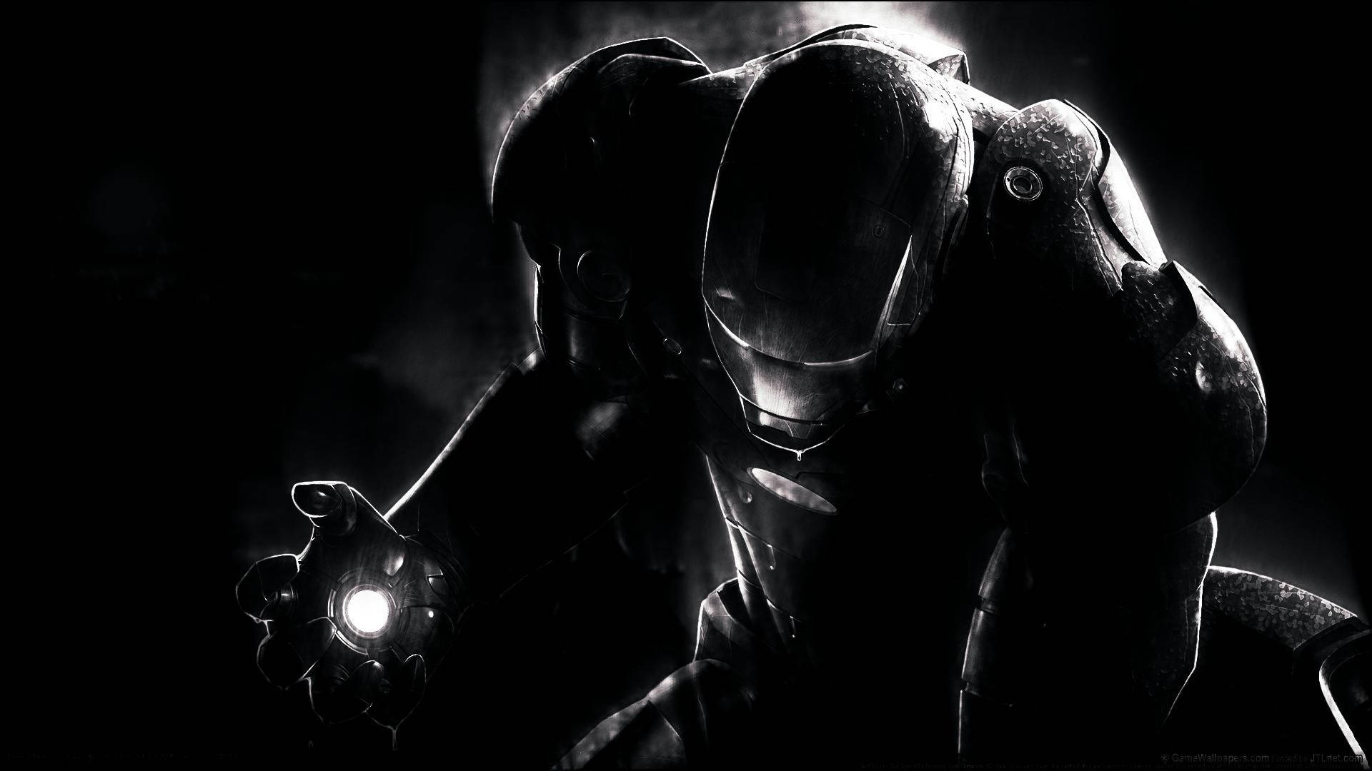 Tapet Iron Man monocrom